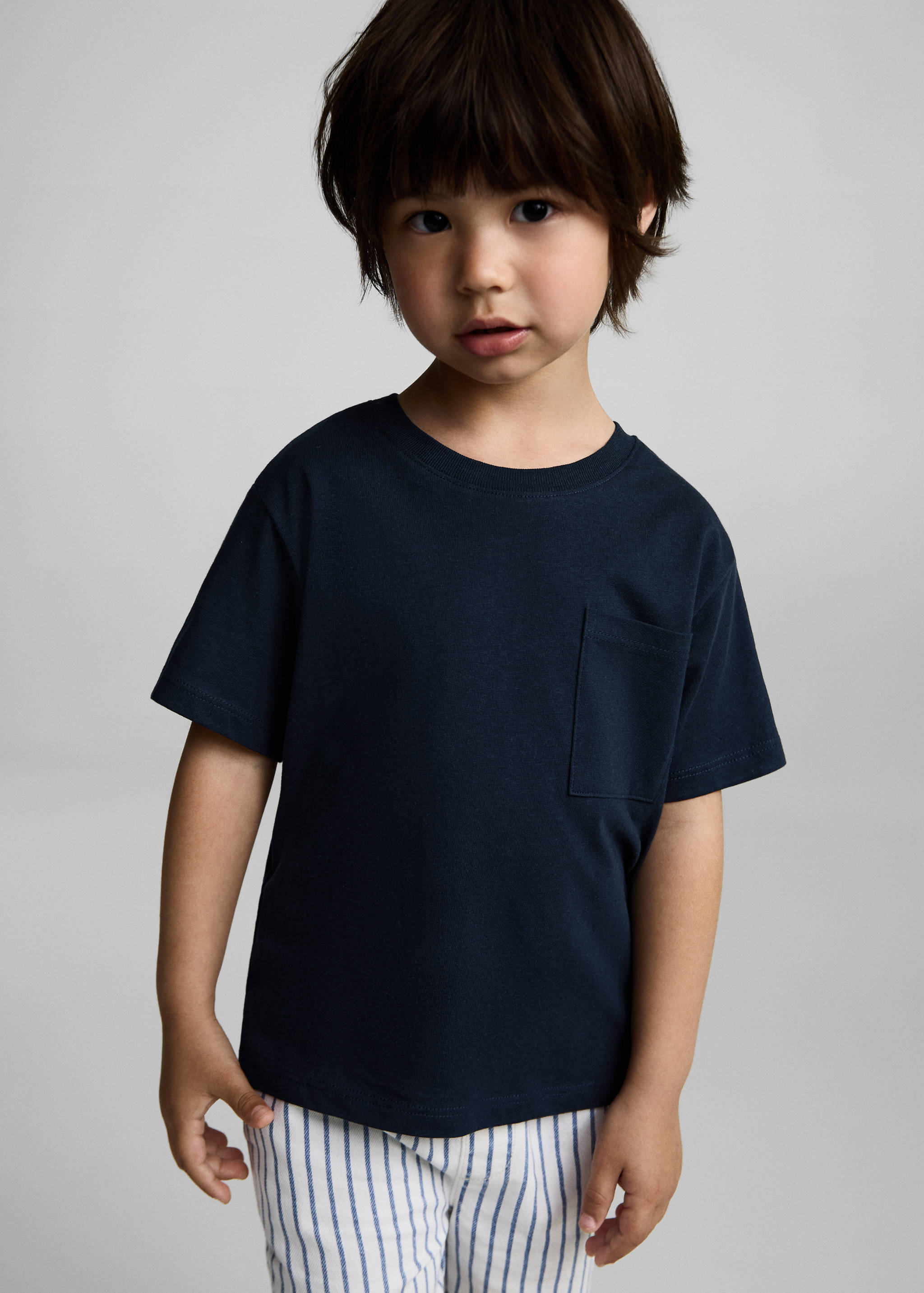 Pocket cotton T-shirt - Medium plane