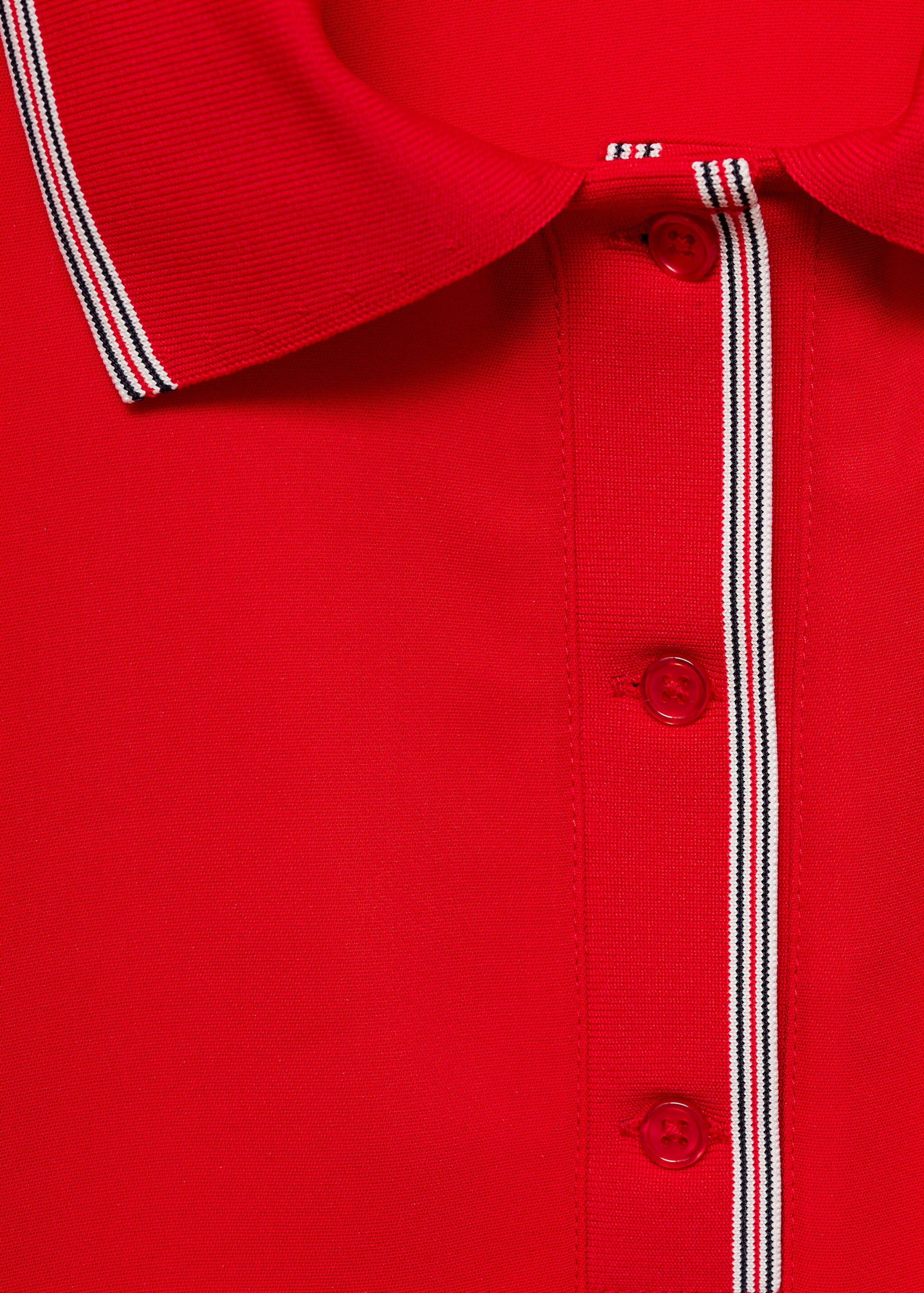 Cropped polo shirt with contrasting trim - Details of the article 8