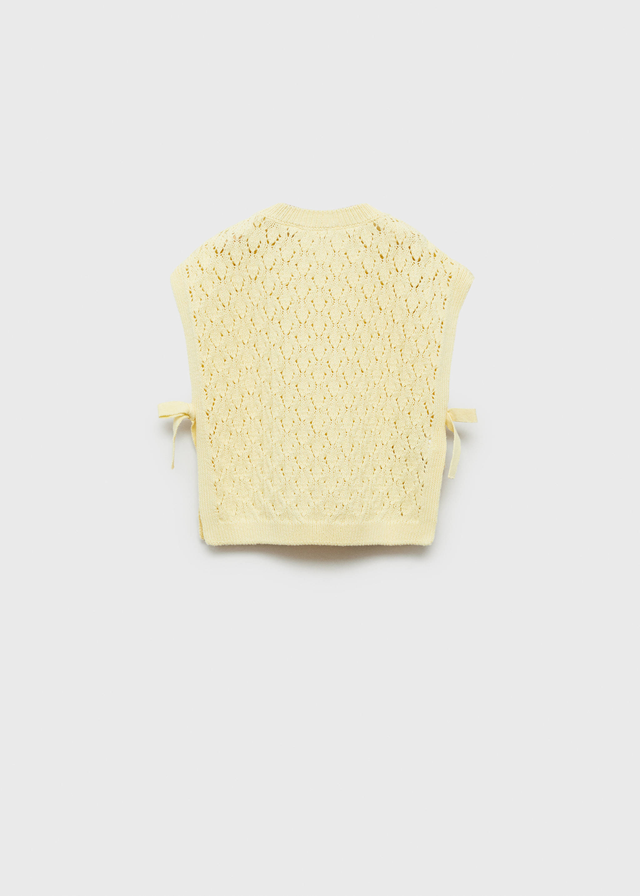Жилет ажурной вязки - Обратная сторона изделия