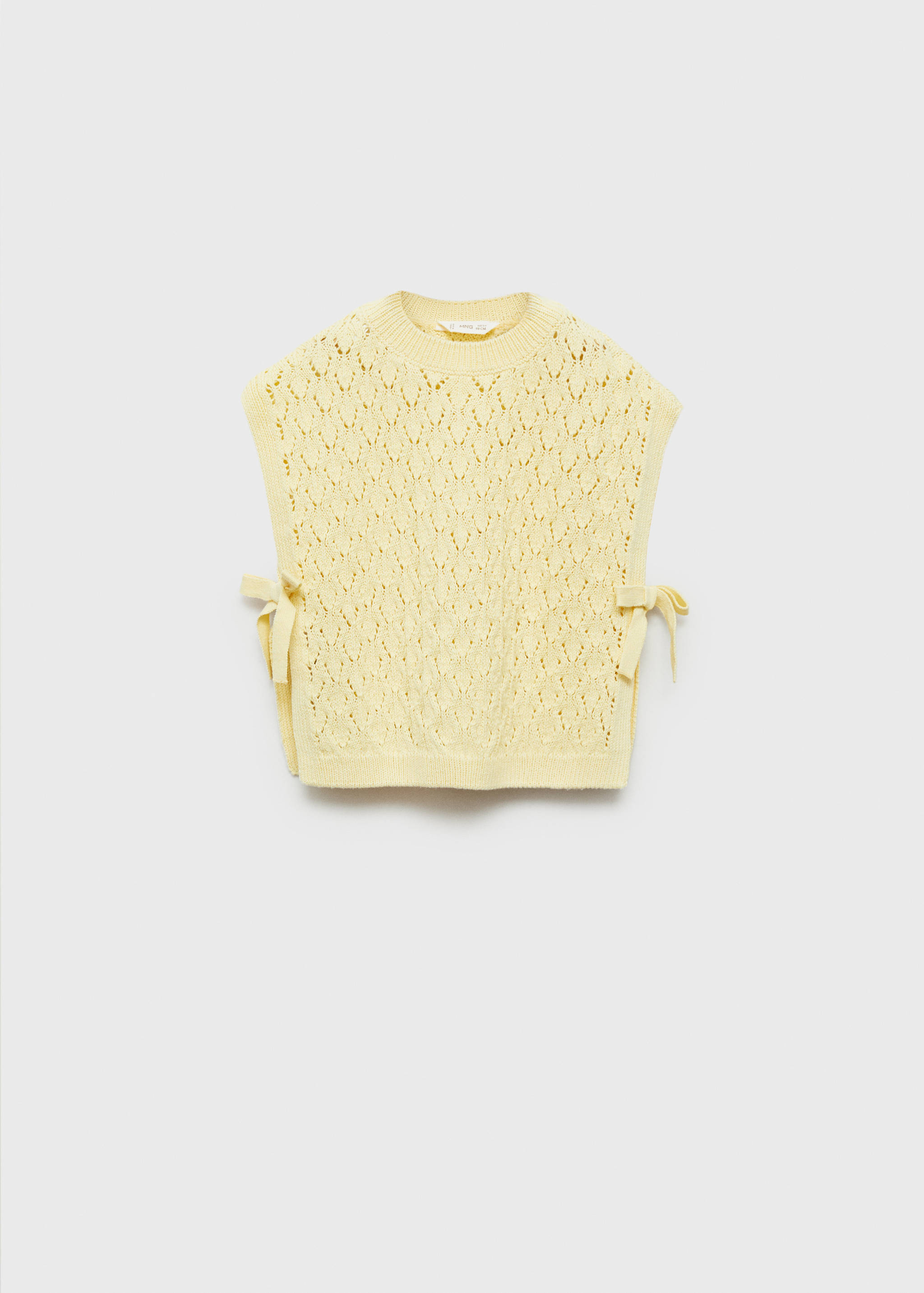 Knitted gilet with openwork details - Article without model