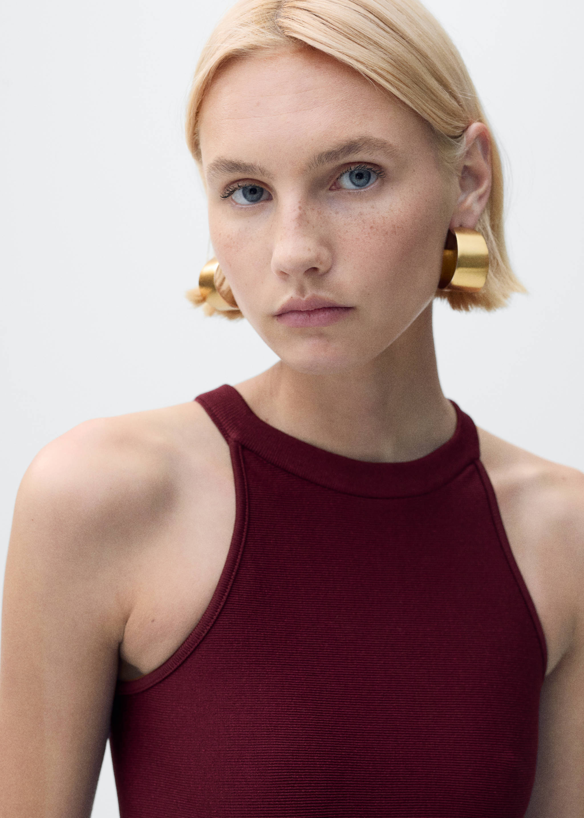 Short peplum knitted dress - Details of the article 6