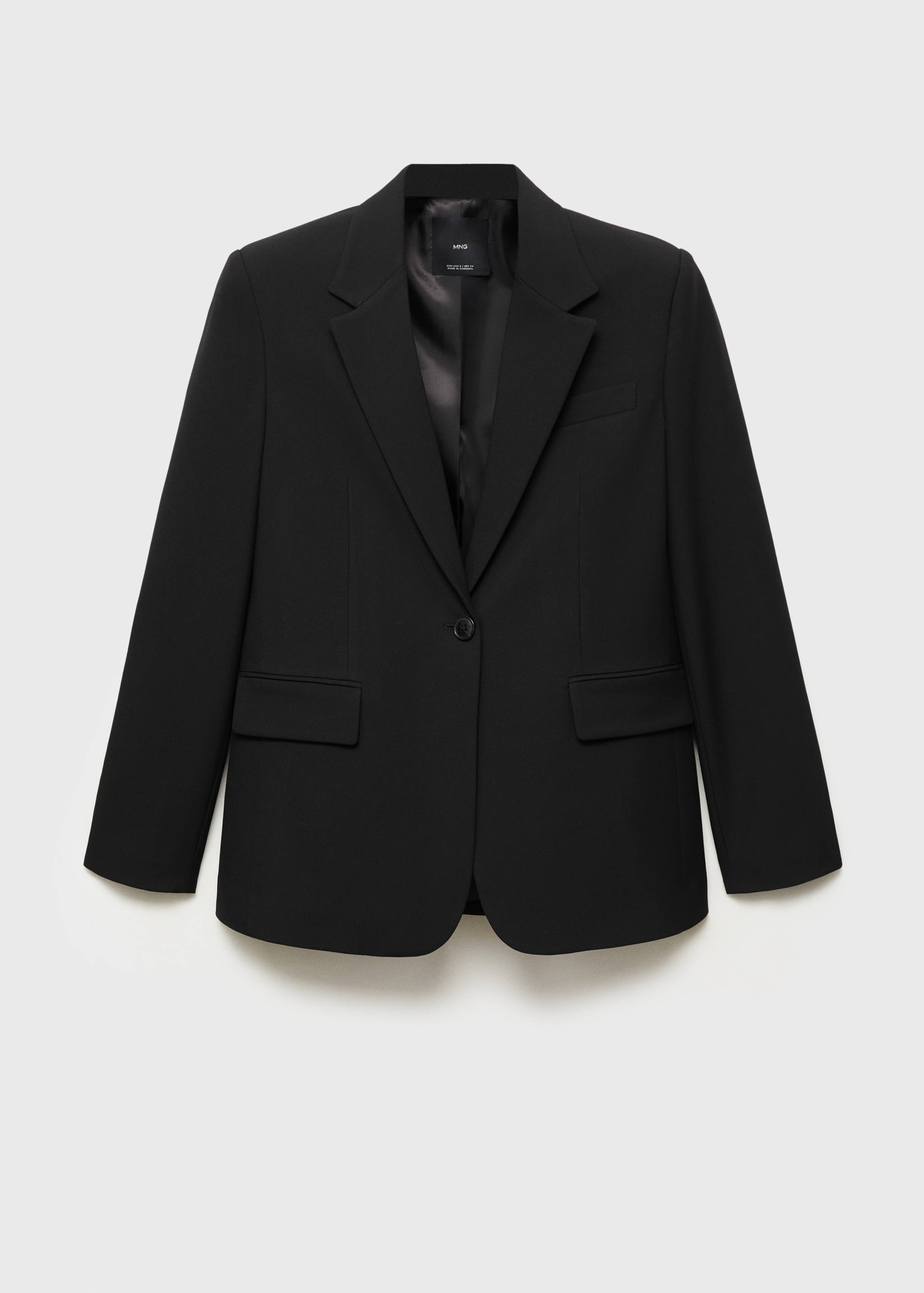 Ίσιο blazer με τσέπες με καπάκι - Προϊόν χωρίς μοντέλο