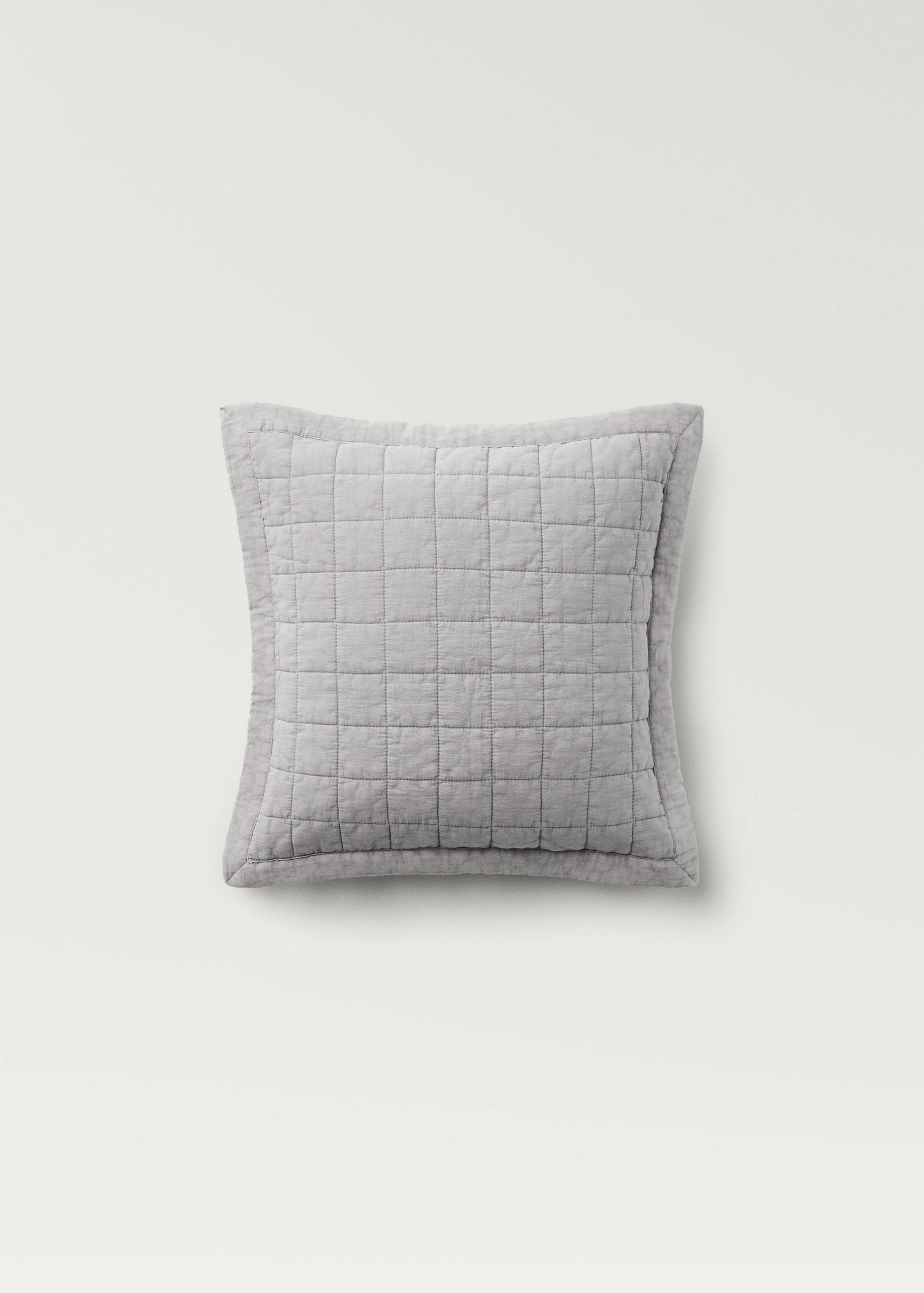 Washed cotton plaid children's bed cushion cover 40x40 cm - Article without model