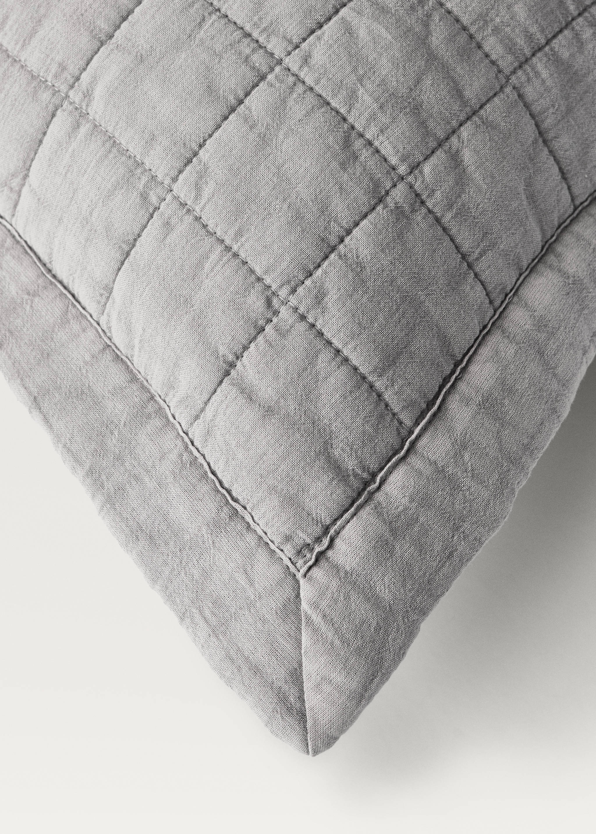 Washed cotton plaid children's bed cushion cover 40x40 cm - Details of the article 4