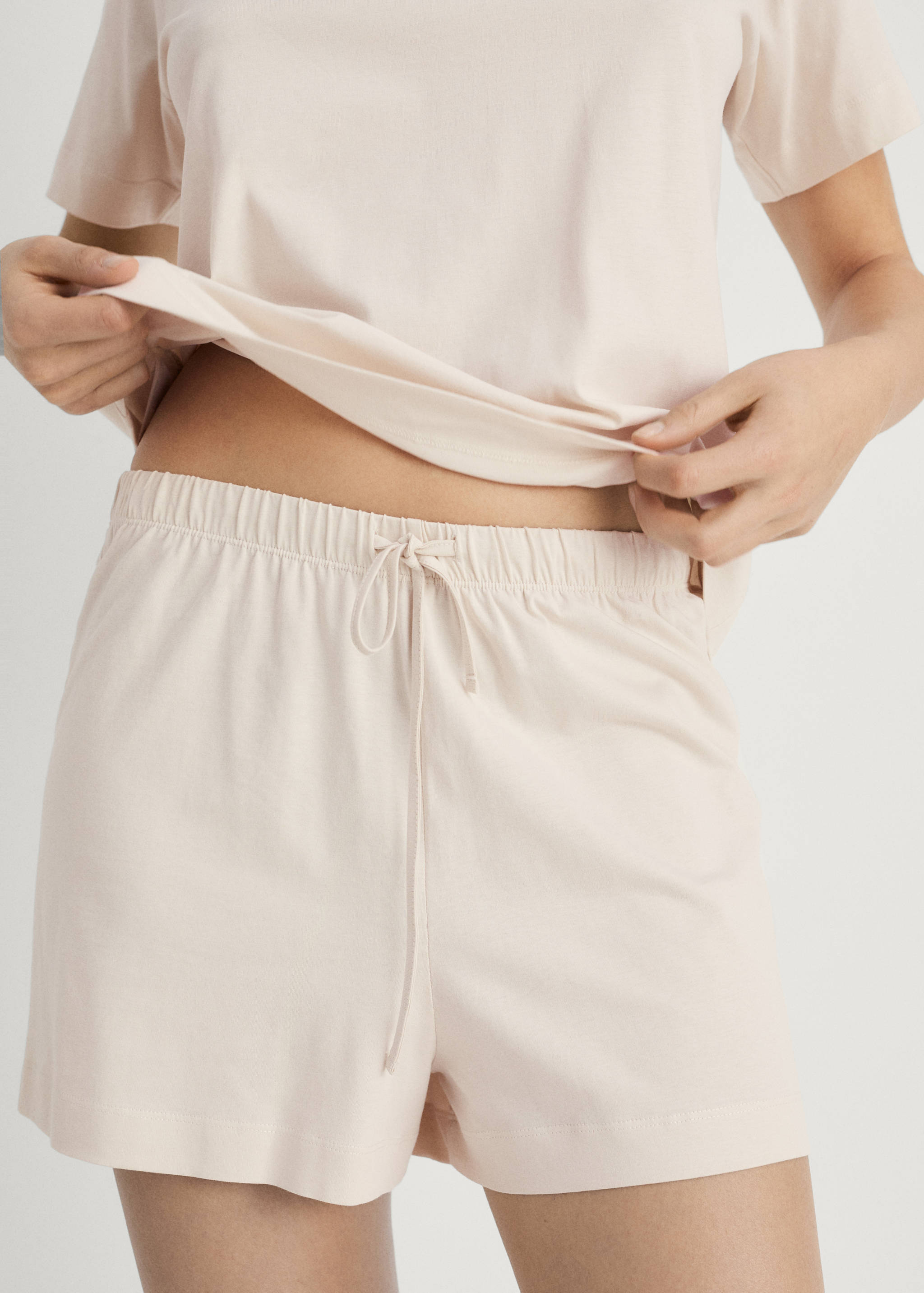 Two-piece short cotton pyjama set - Details of the article 6