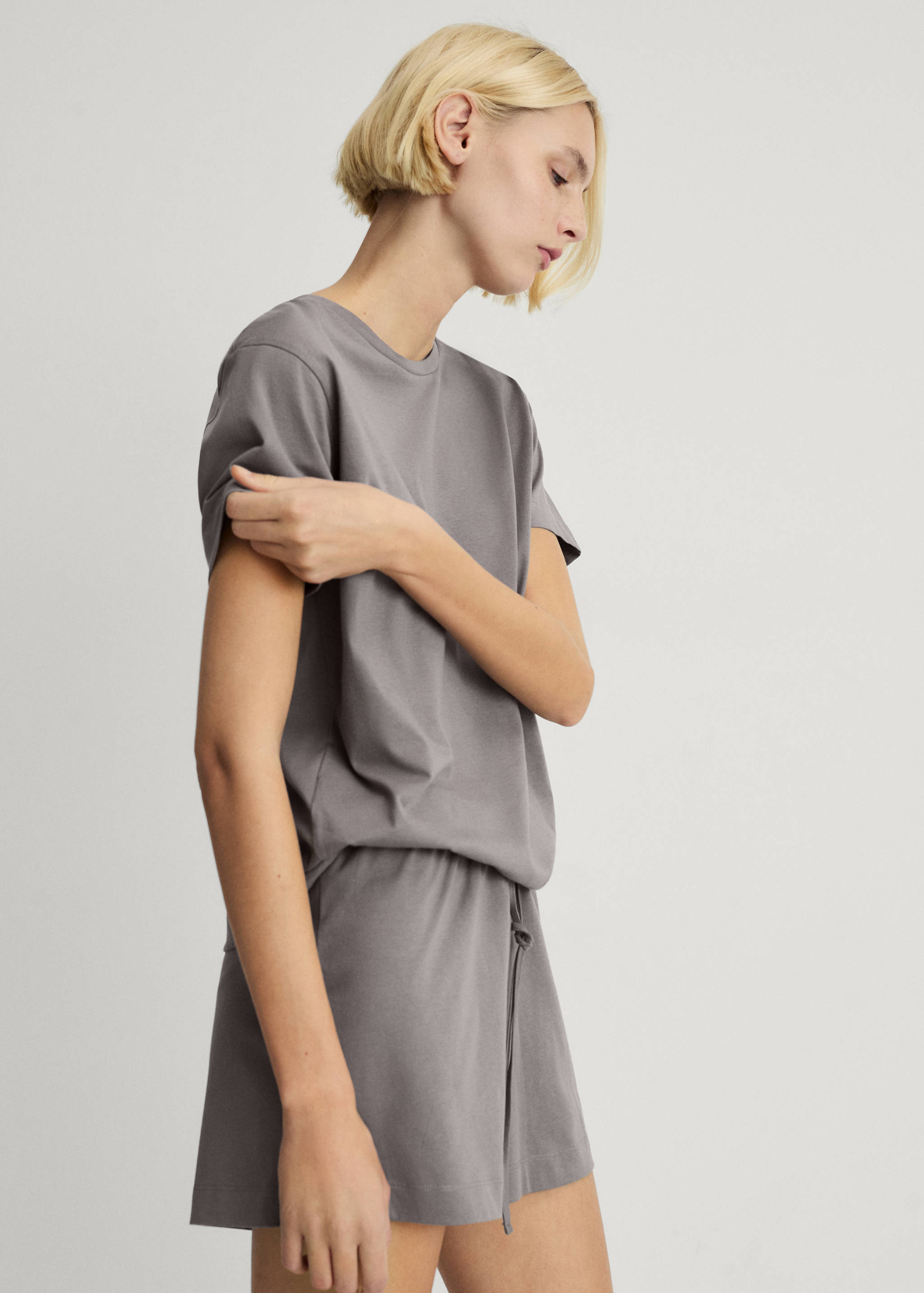 Two-piece short cotton pyjama set - Details of the article 6