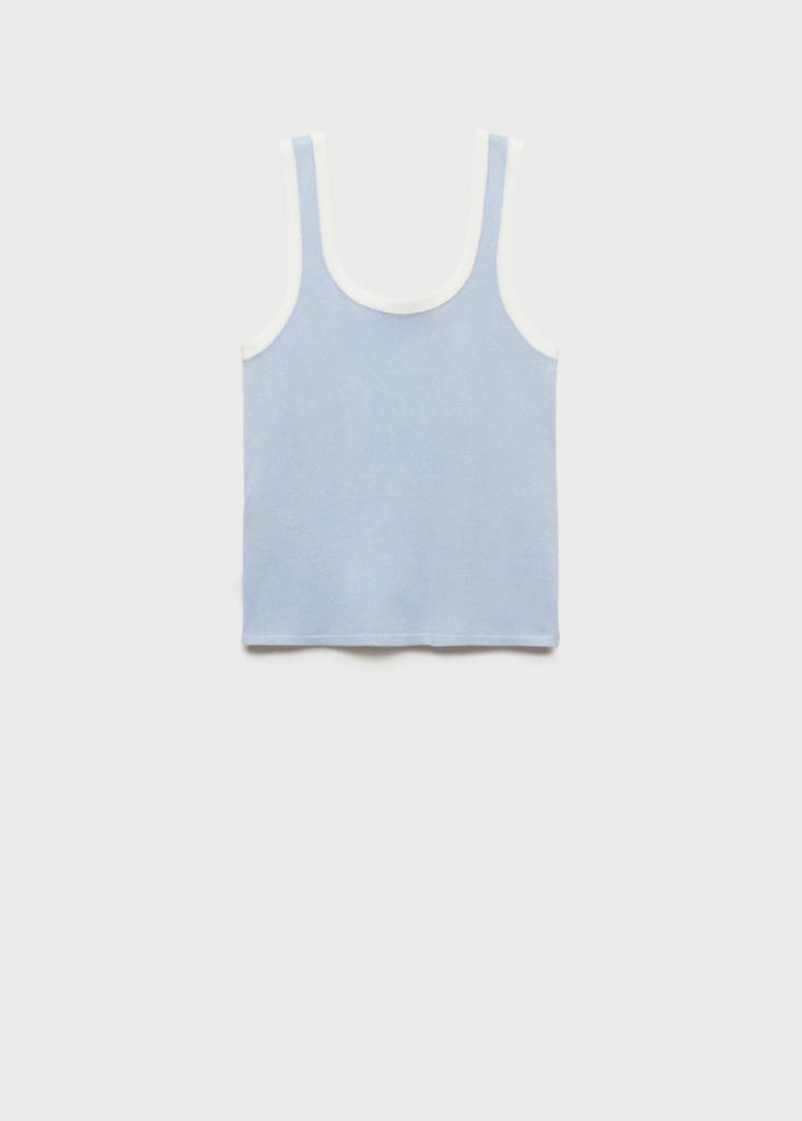 Top with contrasting finishes — Sky Blue