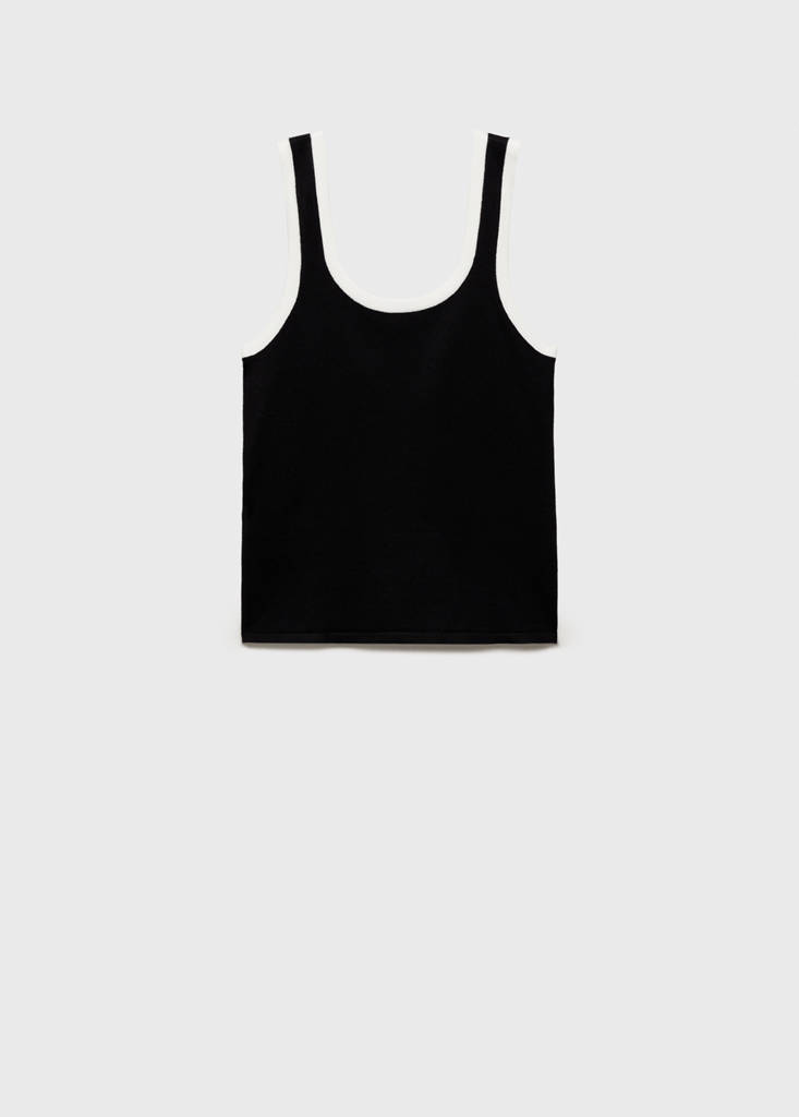 Top with contrasting finishes — Black