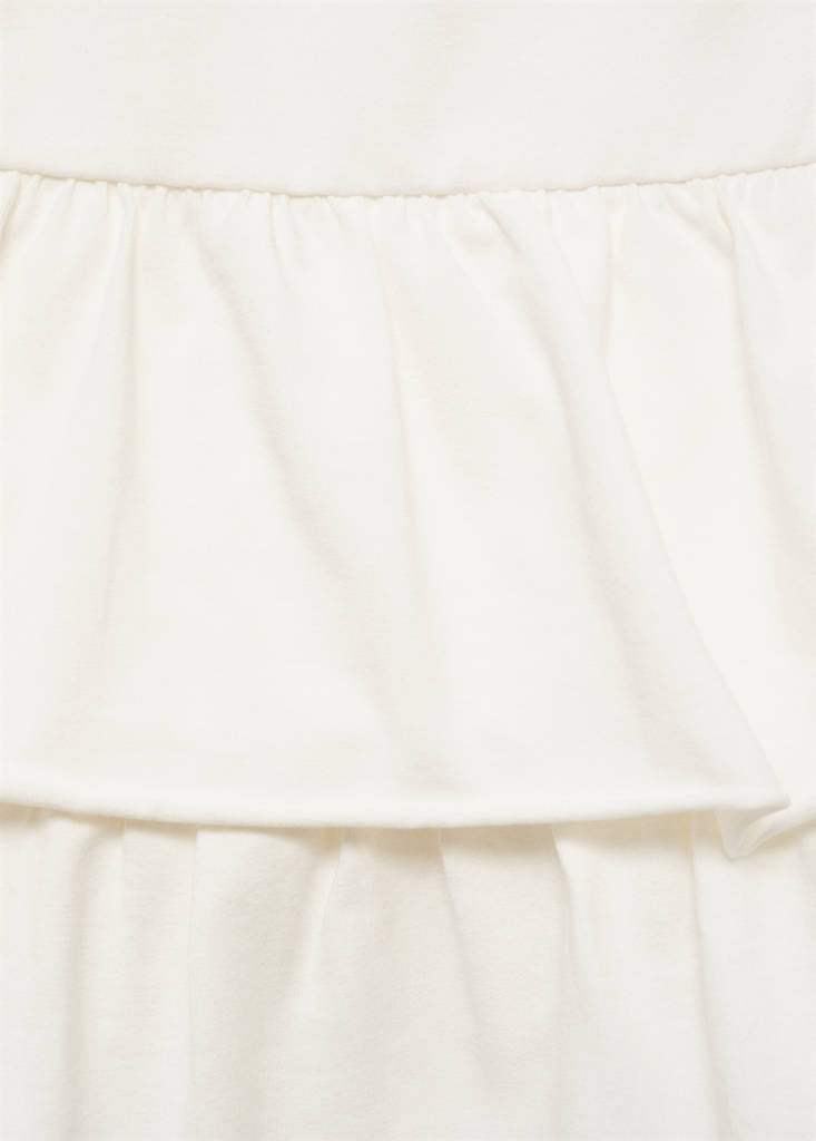 Ruffled mini-skirt trousers — Off White