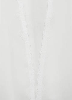 Cotton robe with lace — White 6