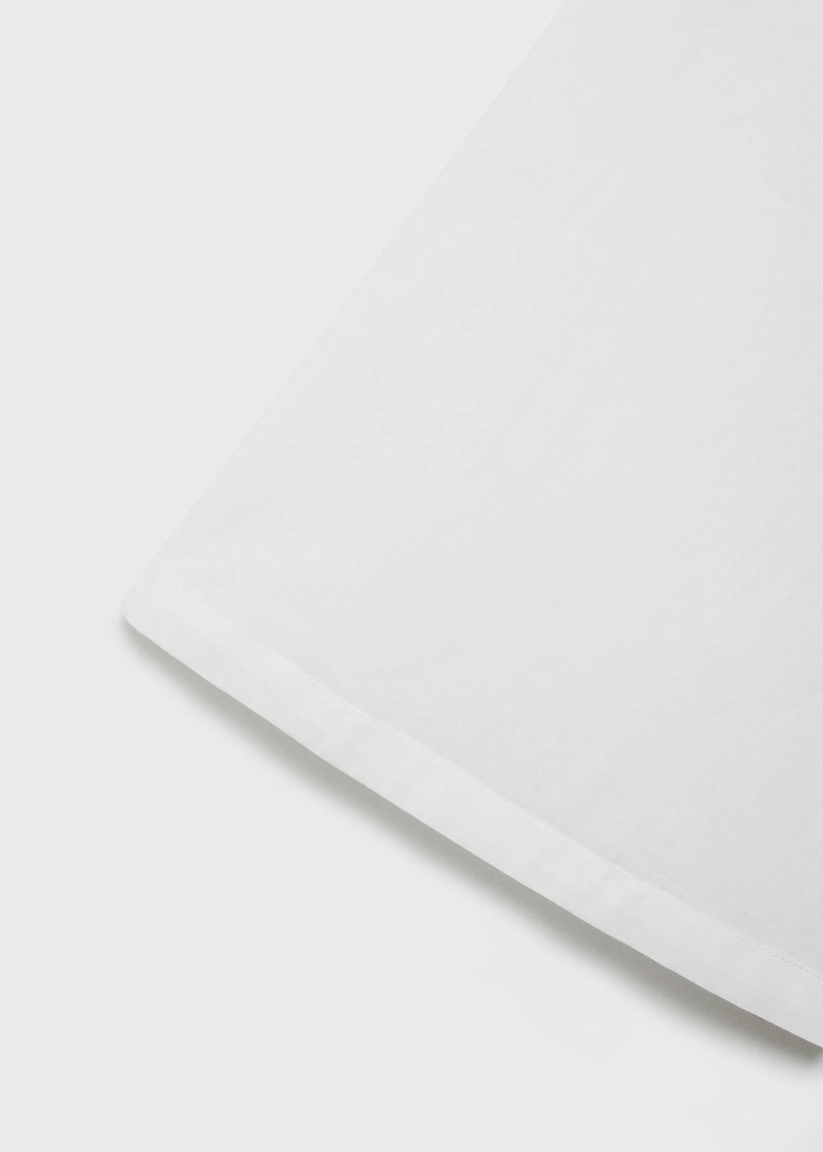 Cotton robe with lace — White