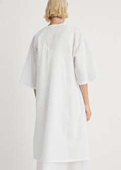Cotton robe with lace — White 10