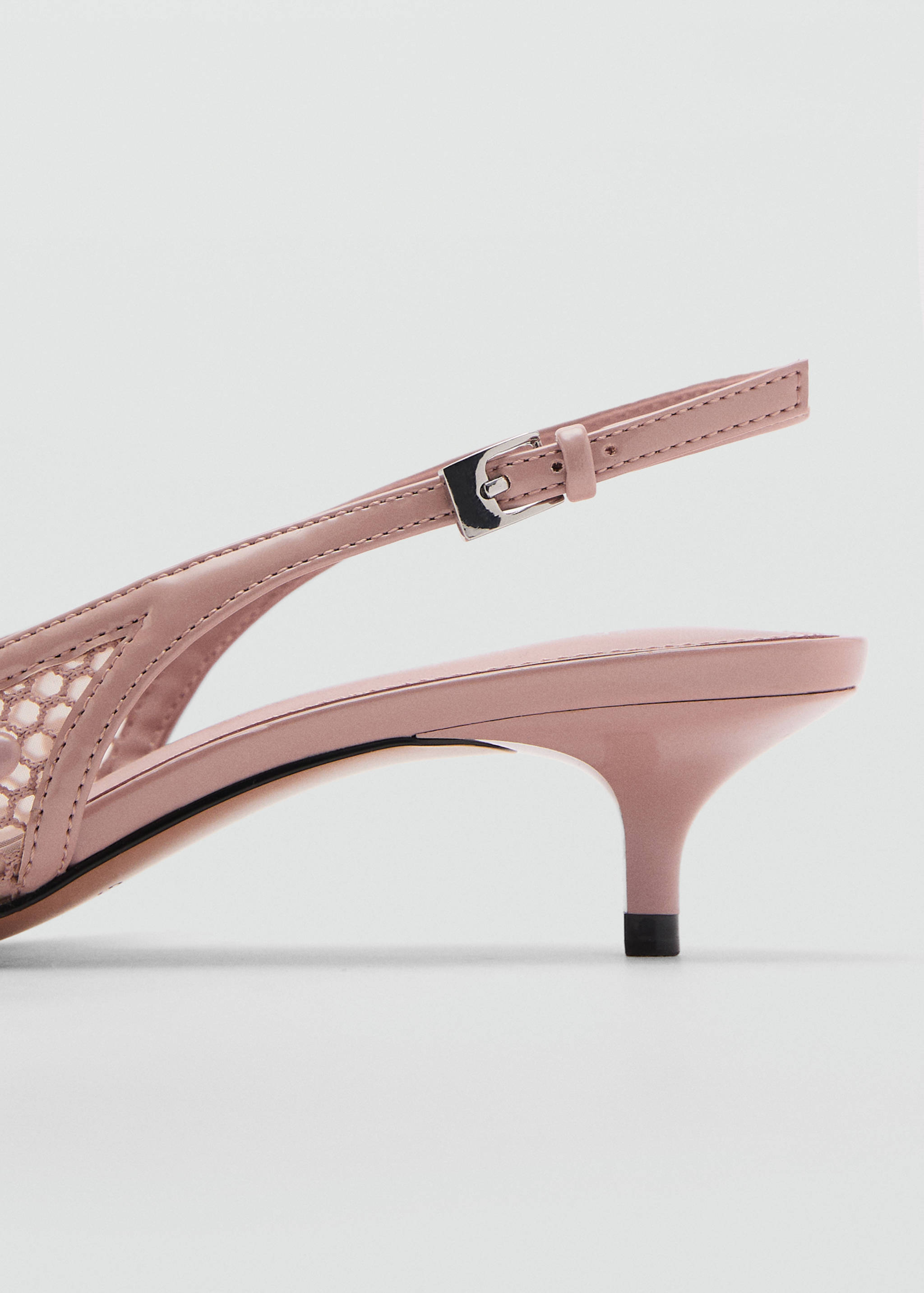 Mesh heeled shoes with decorative balls - Details of the article 1