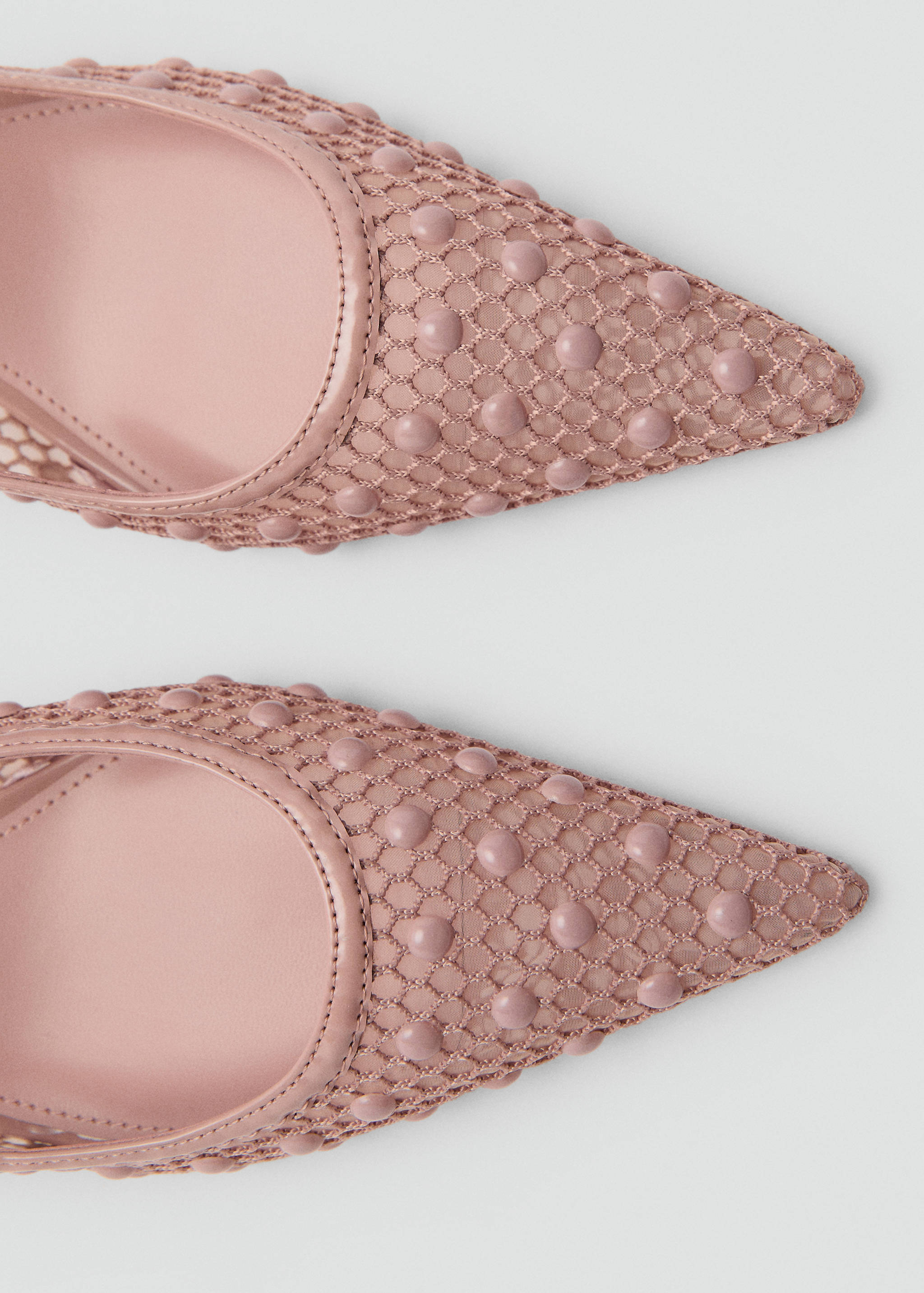 Mesh heeled shoes with decorative balls - Details of the article 2