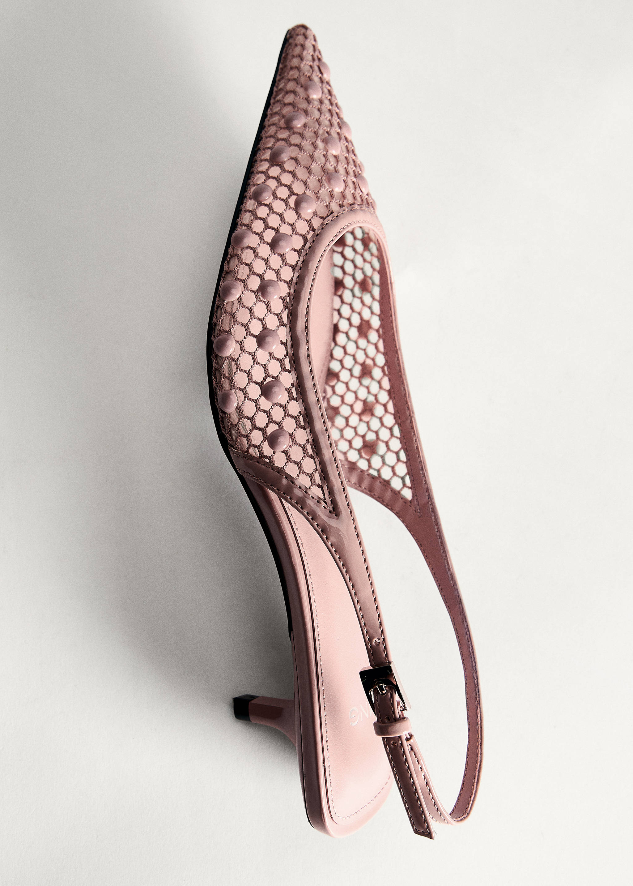 Mesh heeled shoes with decorative balls - Details of the article 5