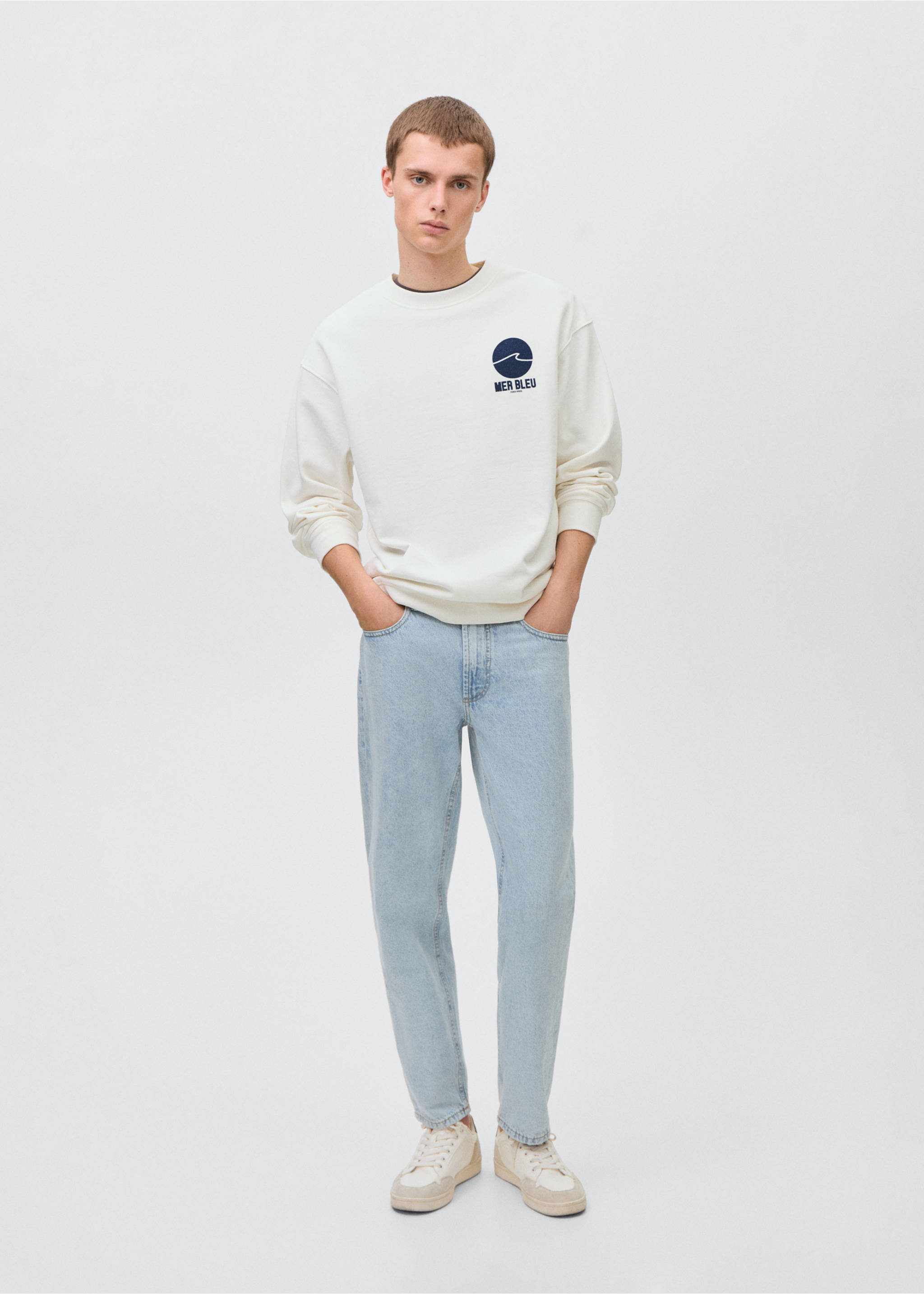 Message cotton sweatshirt - General plane, Off White. Ref: 87085736-00.