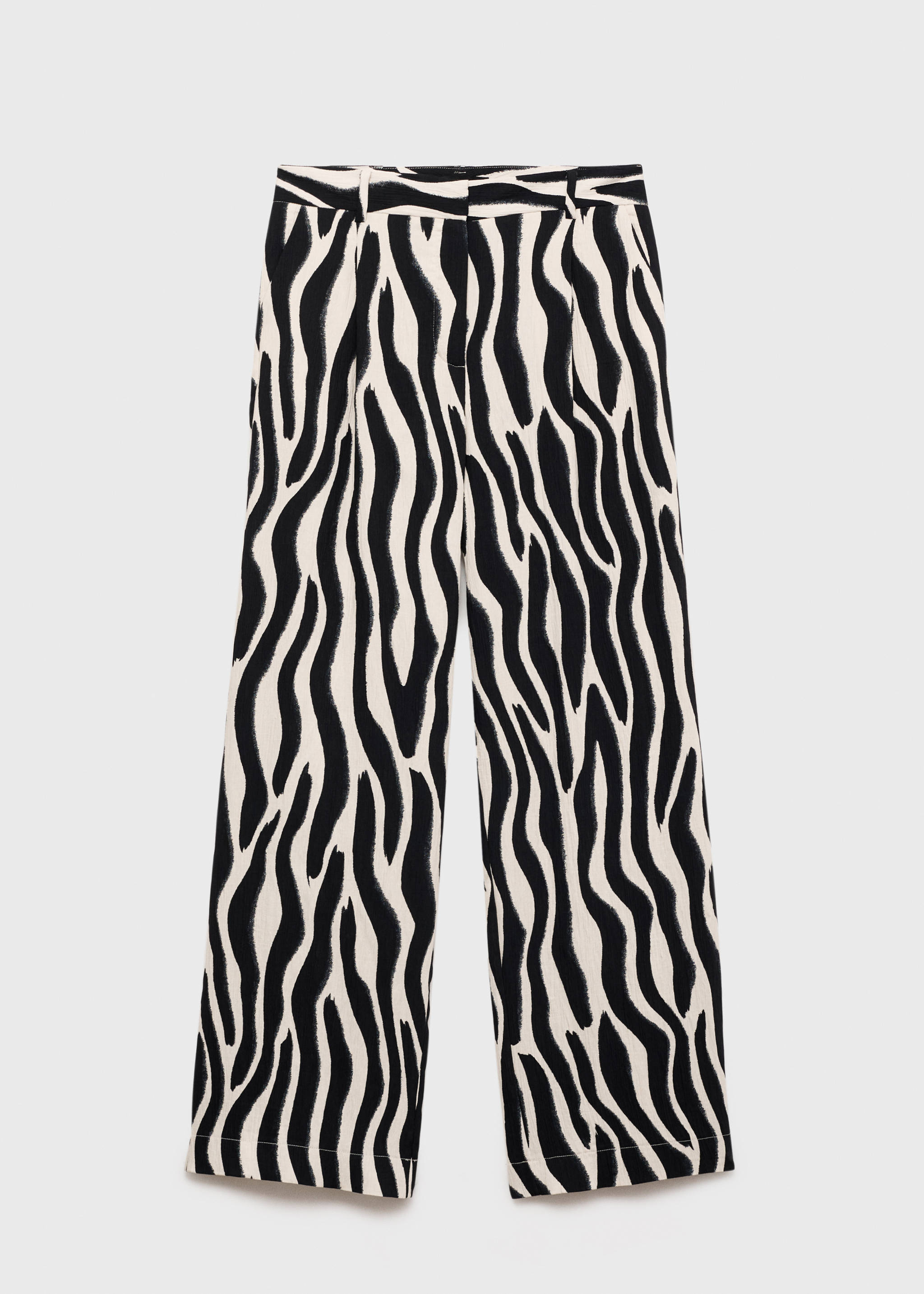 Zebra-print straight-fit pants - Article without model