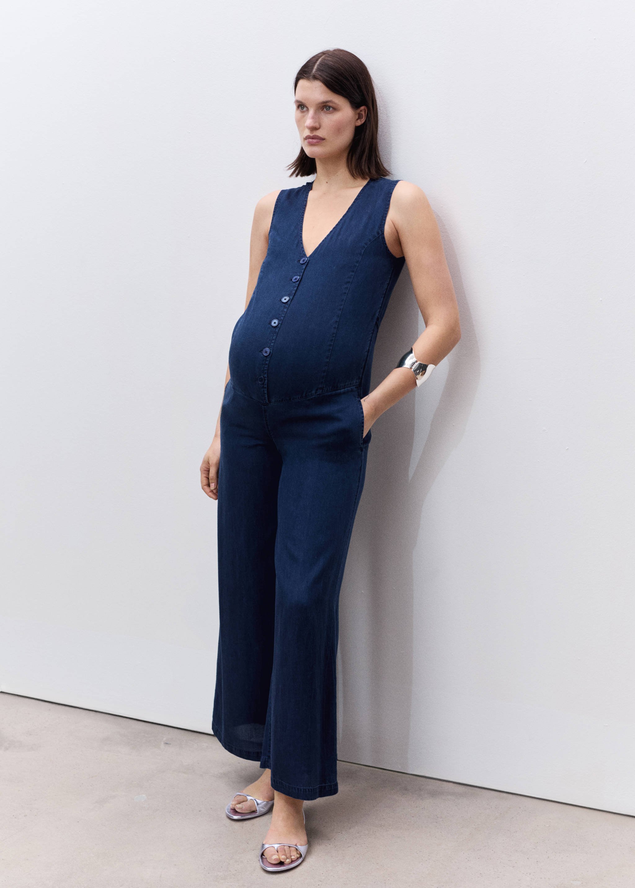 Lyocell maternity jumpsuit - General plane
