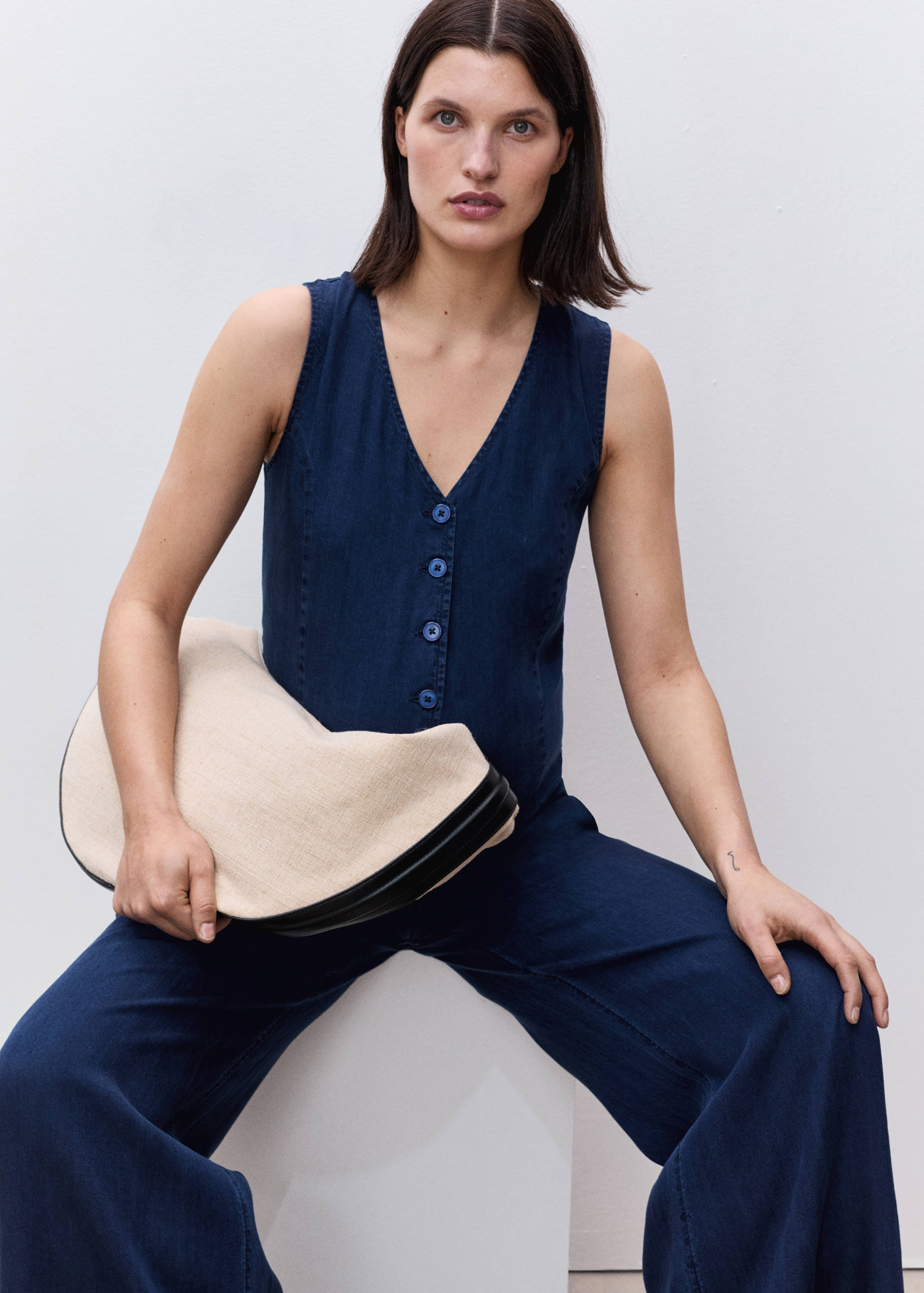 Lyocell maternity jumpsuit - Details of the article 2