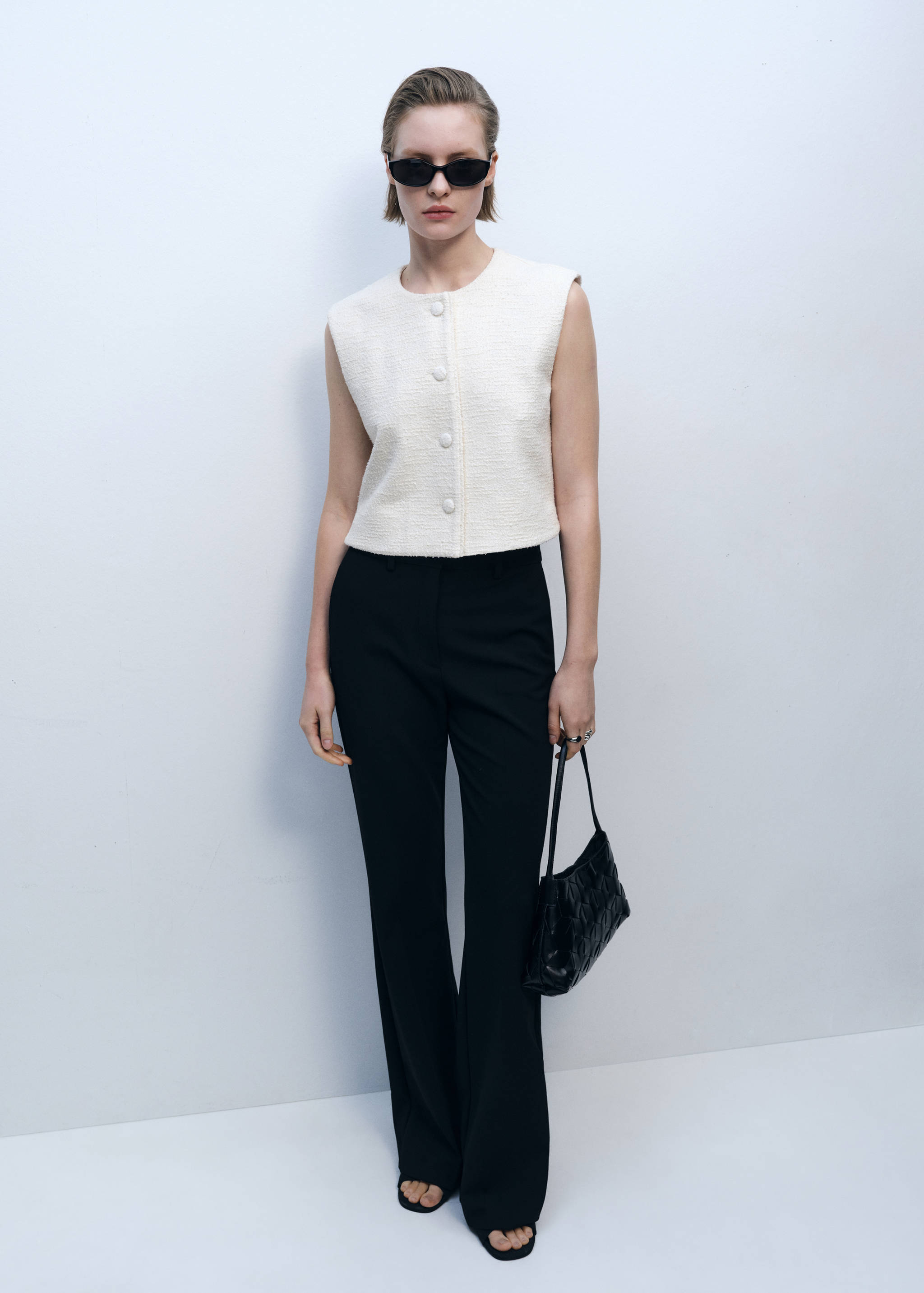 Gilet tweed boutons - Plan général