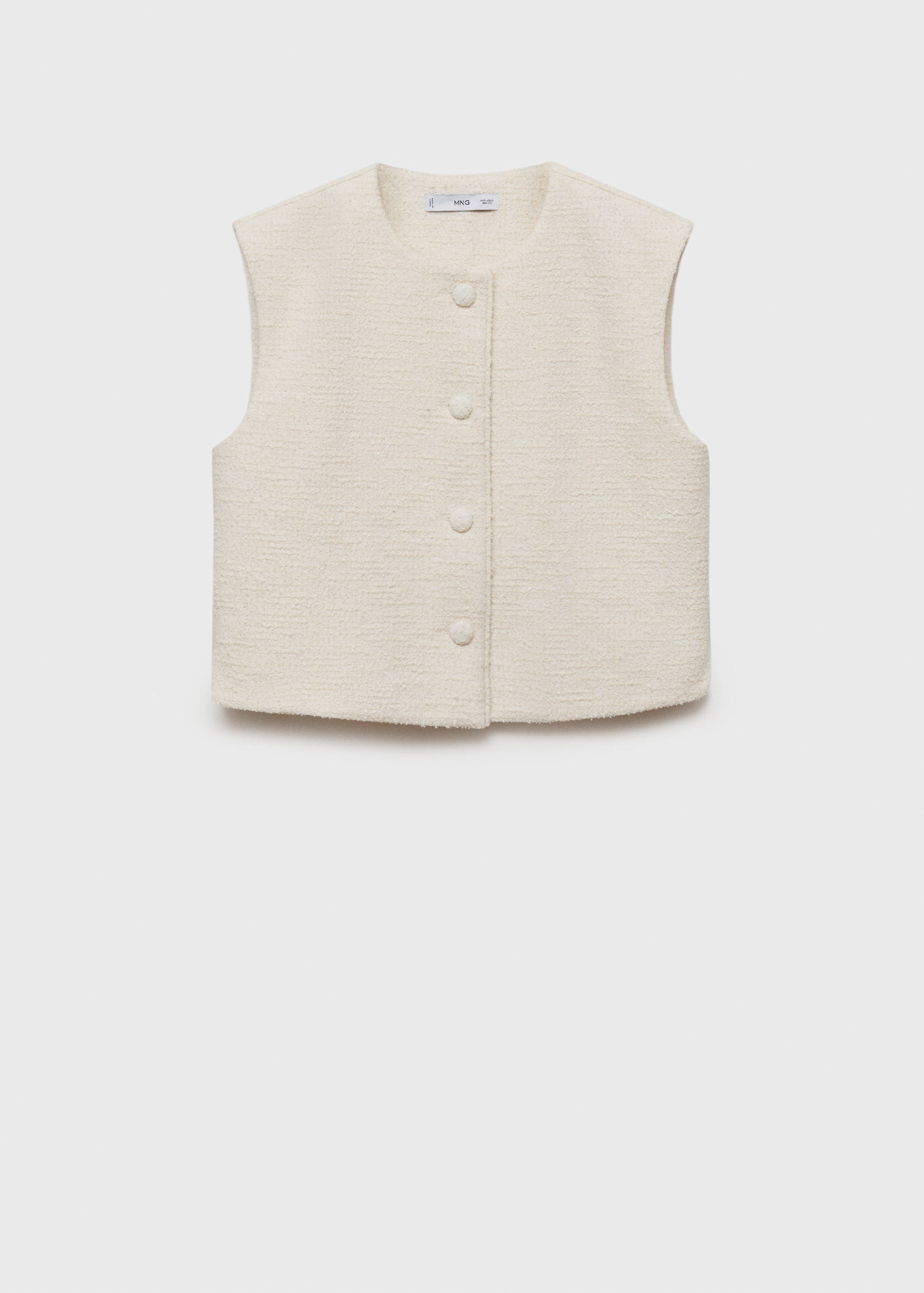 Tweed waistcoat with buttons - Article without model