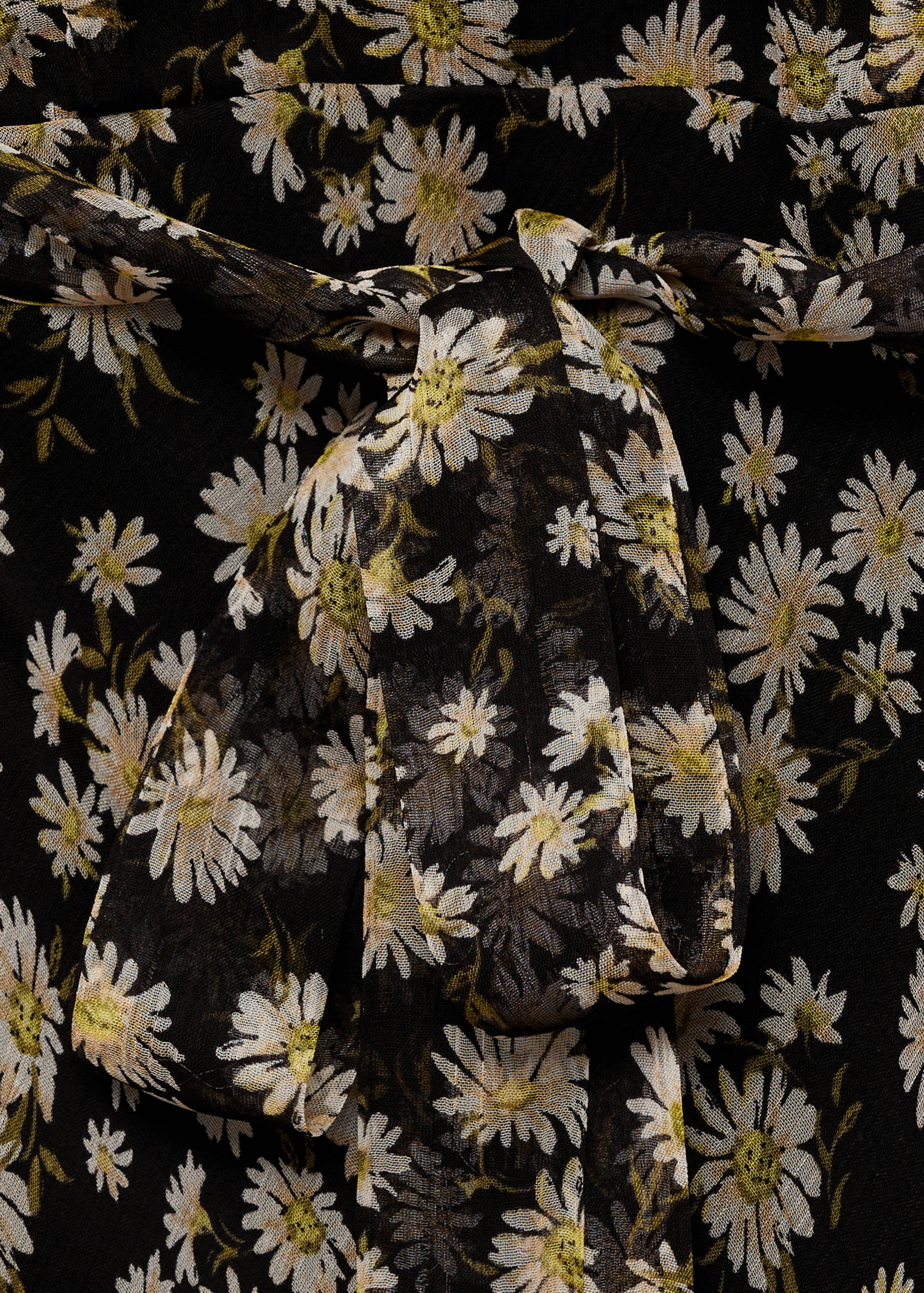 Robe midi droite à imprimé fleuri - Détail de l'article 0