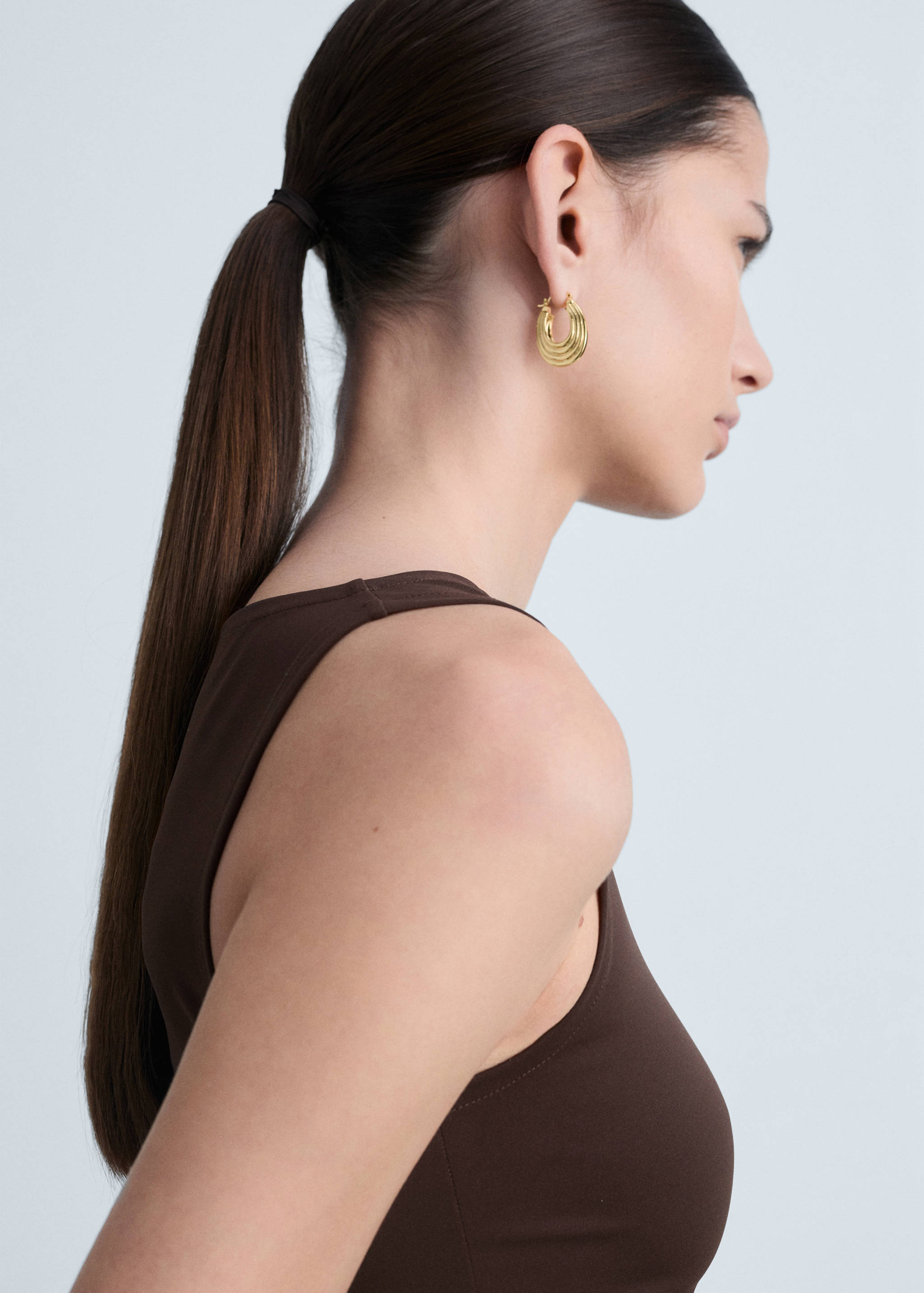 Boat neck strapless top - Details of the article 1