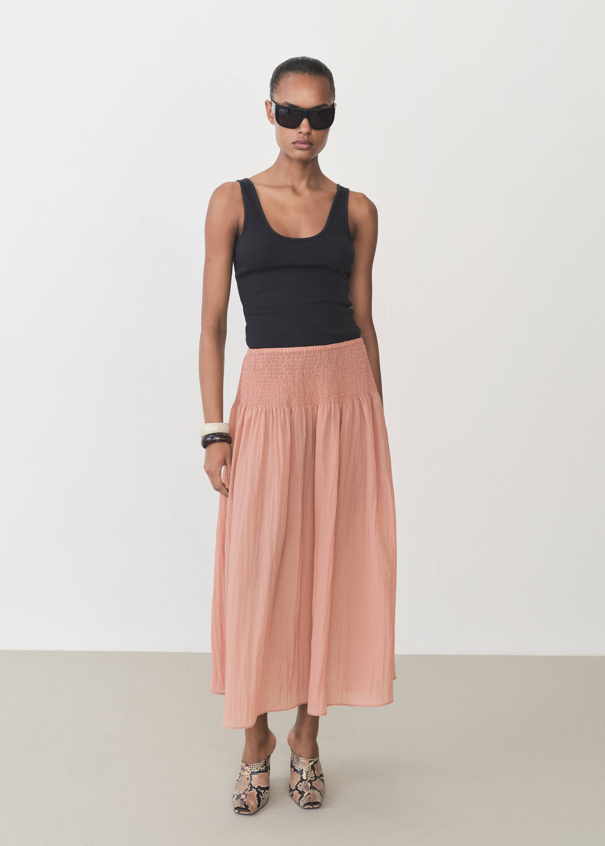 Cotton top with wide straps - General plane