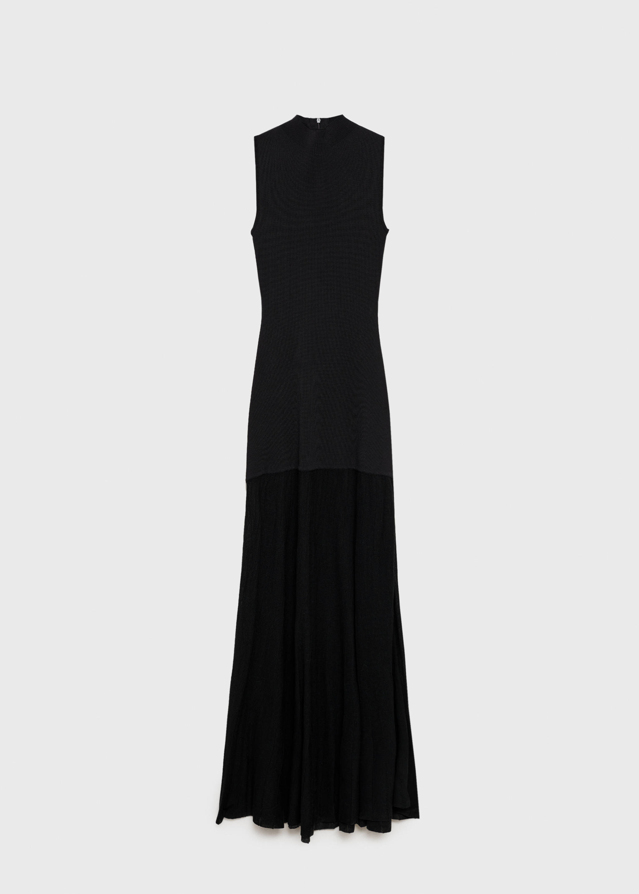 Knitted dress with semi-transparent skirt - Article without model