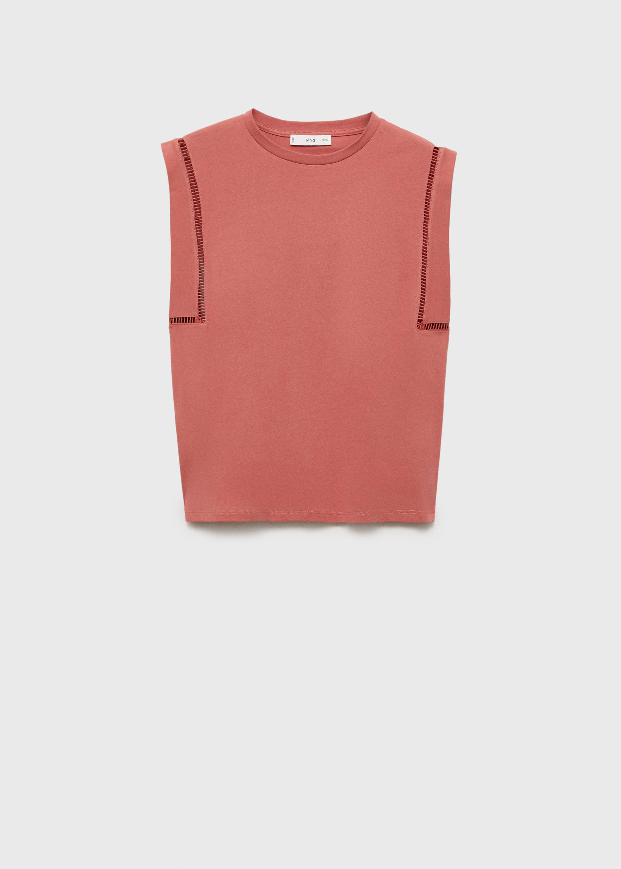 Cotton t-shirt with lace trim - Article without model