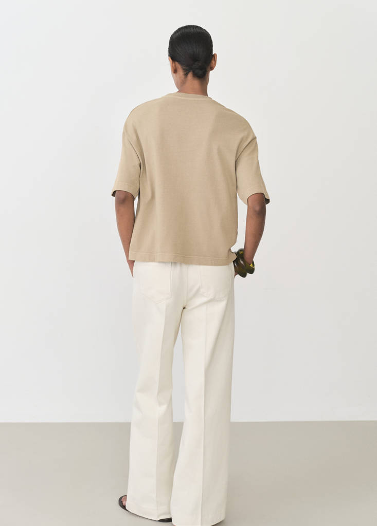 Oversized cotton t-shirt — Khaki