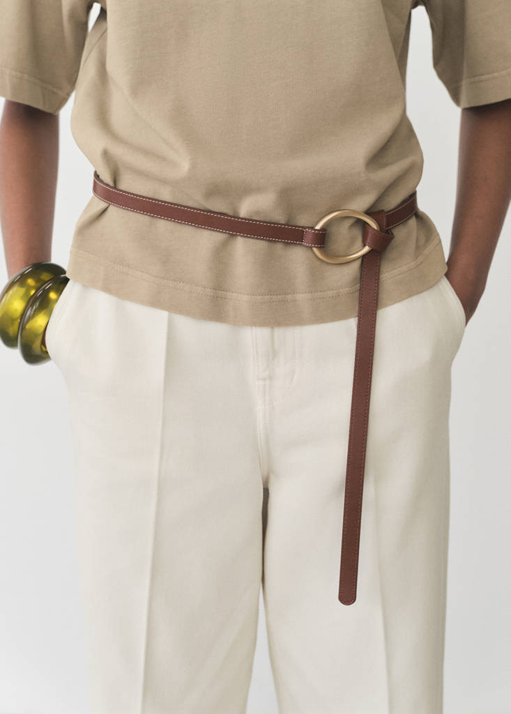 Oversized cotton t-shirt — Khaki