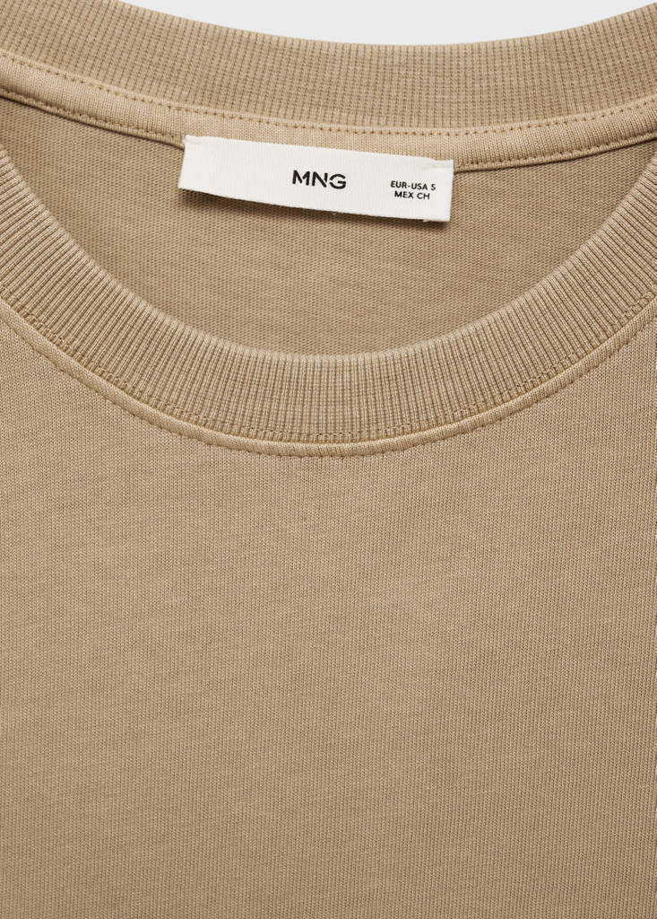 Oversized cotton t-shirt — Khaki