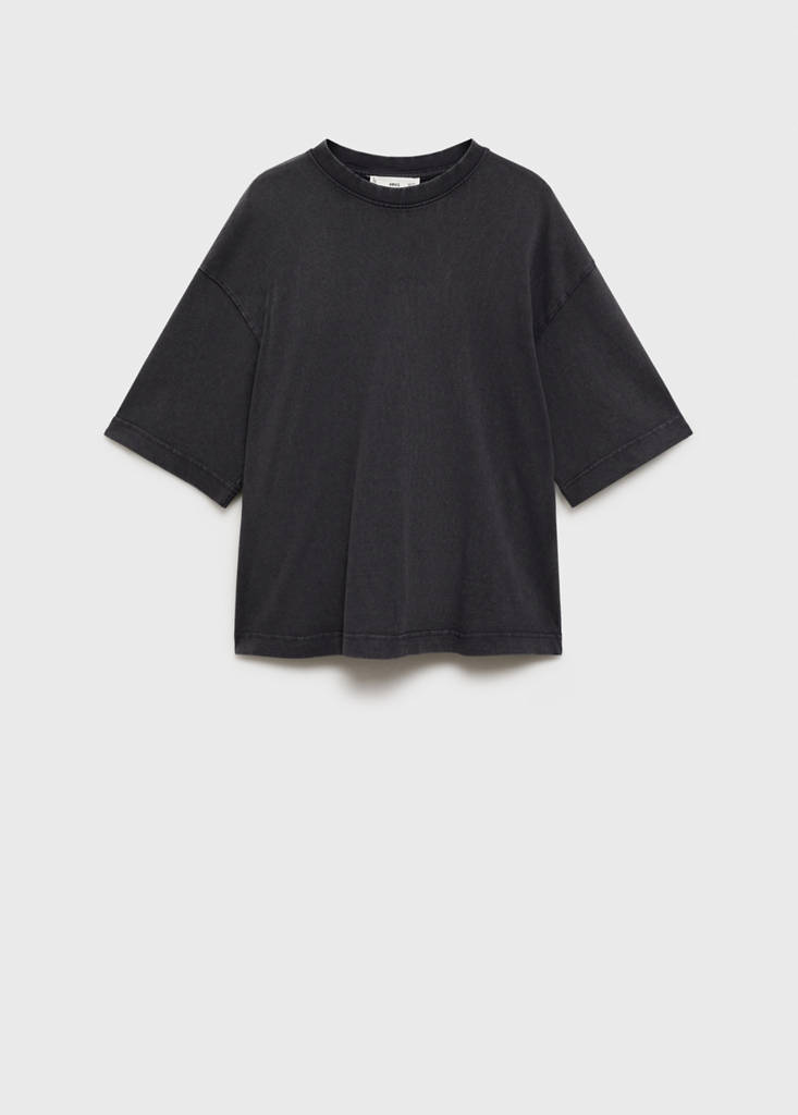 Oversized cotton t-shirt — Charcoal
