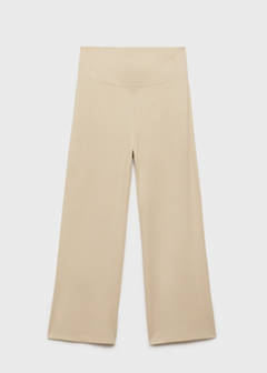 Wide leg maternity trousers — Sand 5