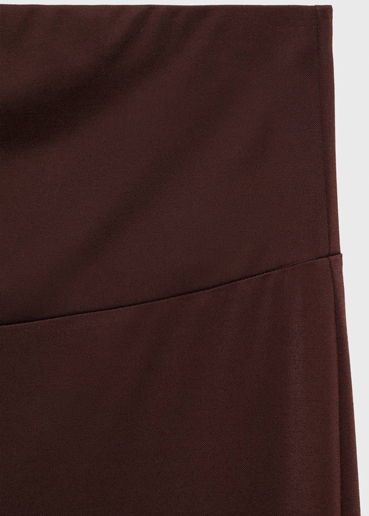Wide leg maternity trousers — Chocolate
