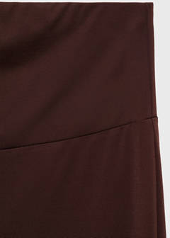 Wide leg maternity trousers — Chocolate 7