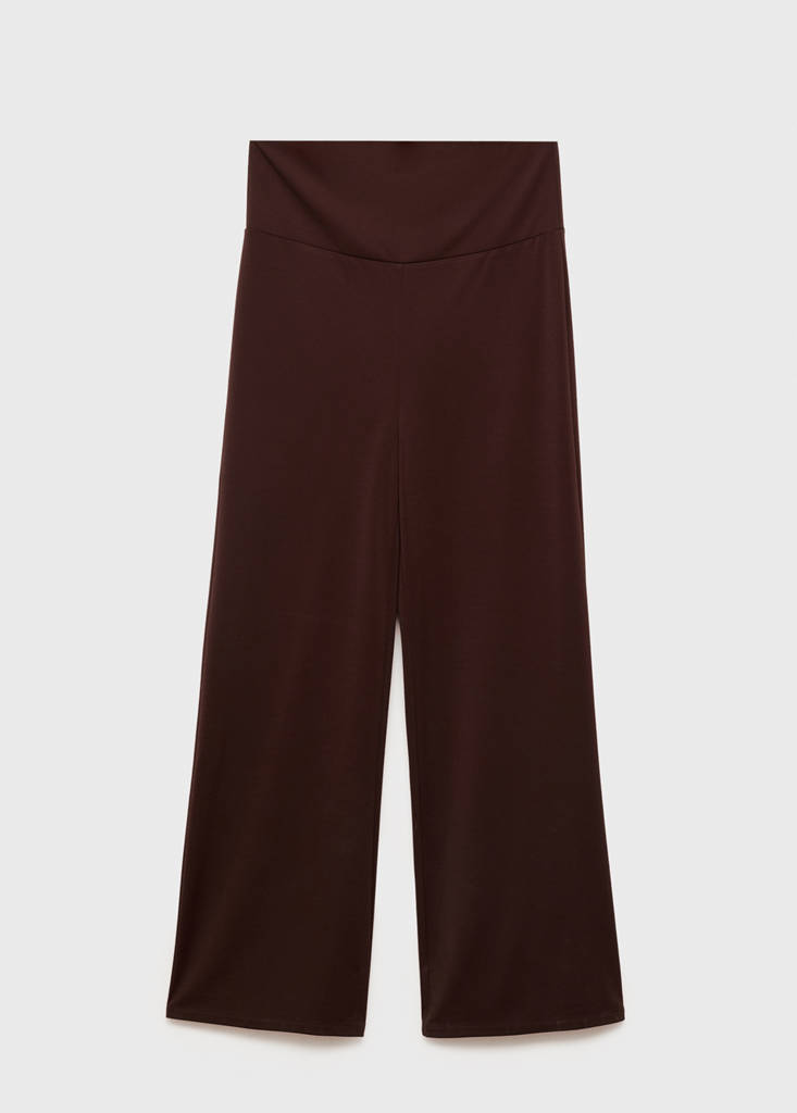 Wide leg maternity trousers — Chocolate