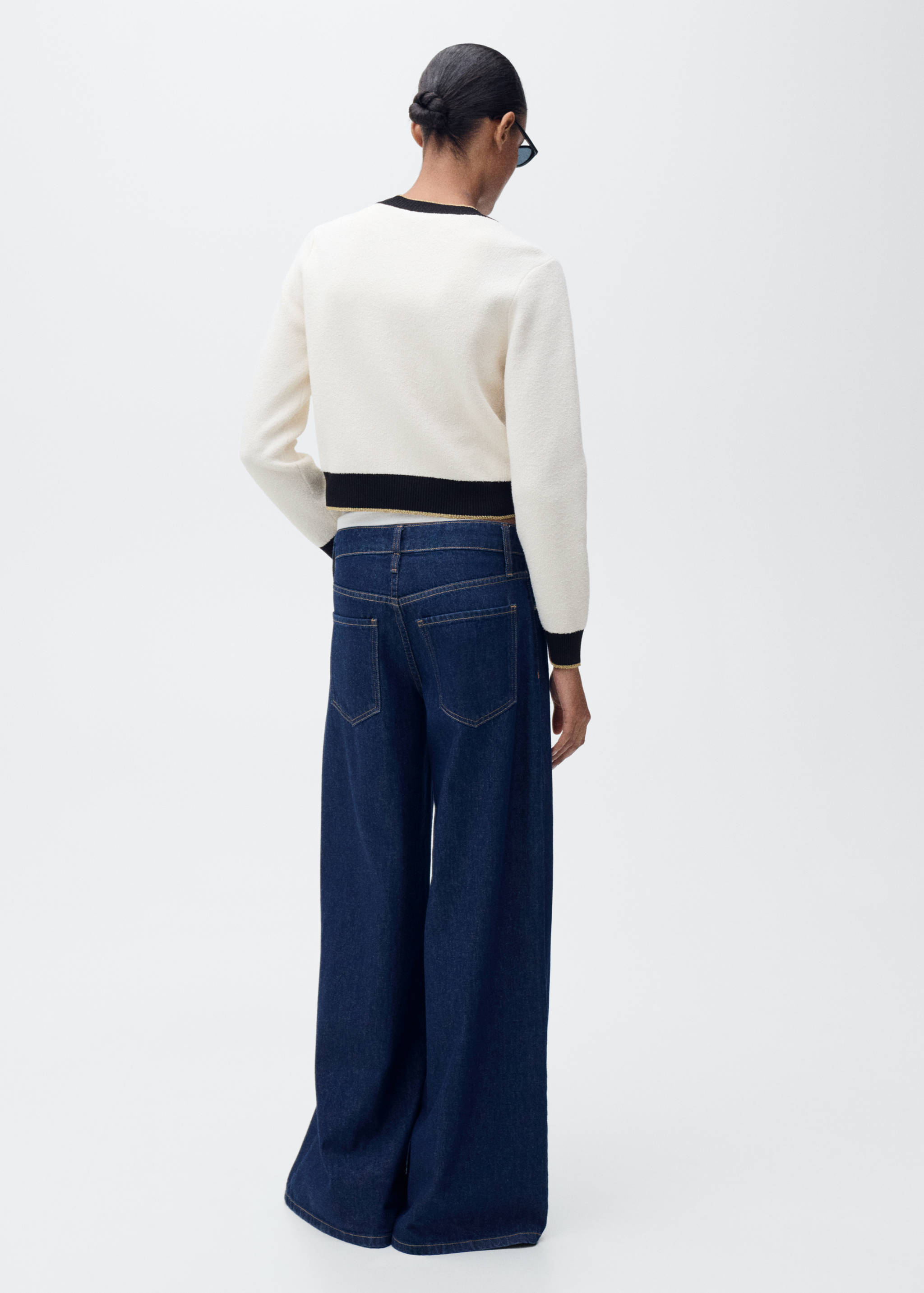 Cardigan en maille à double bordure - Verso de l’article