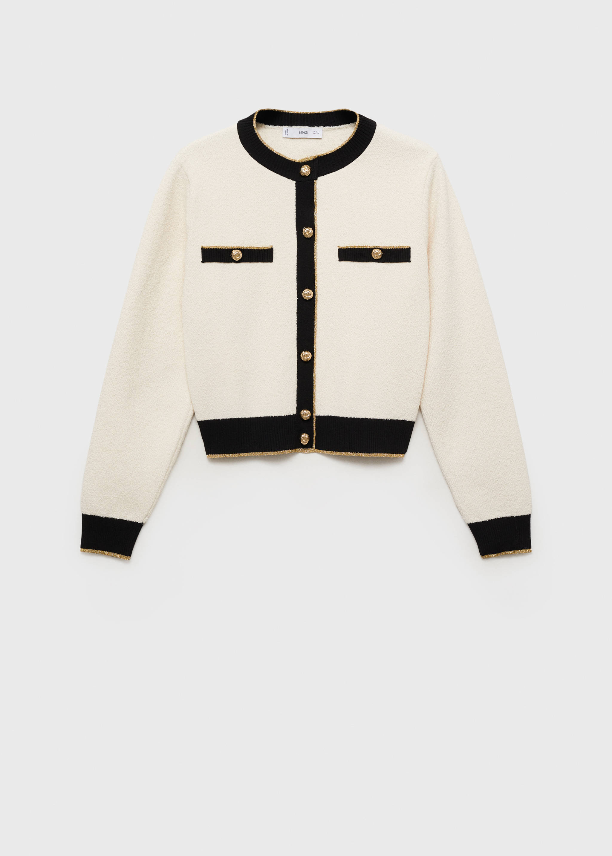 Knitted cardigan with double trim - Article without model