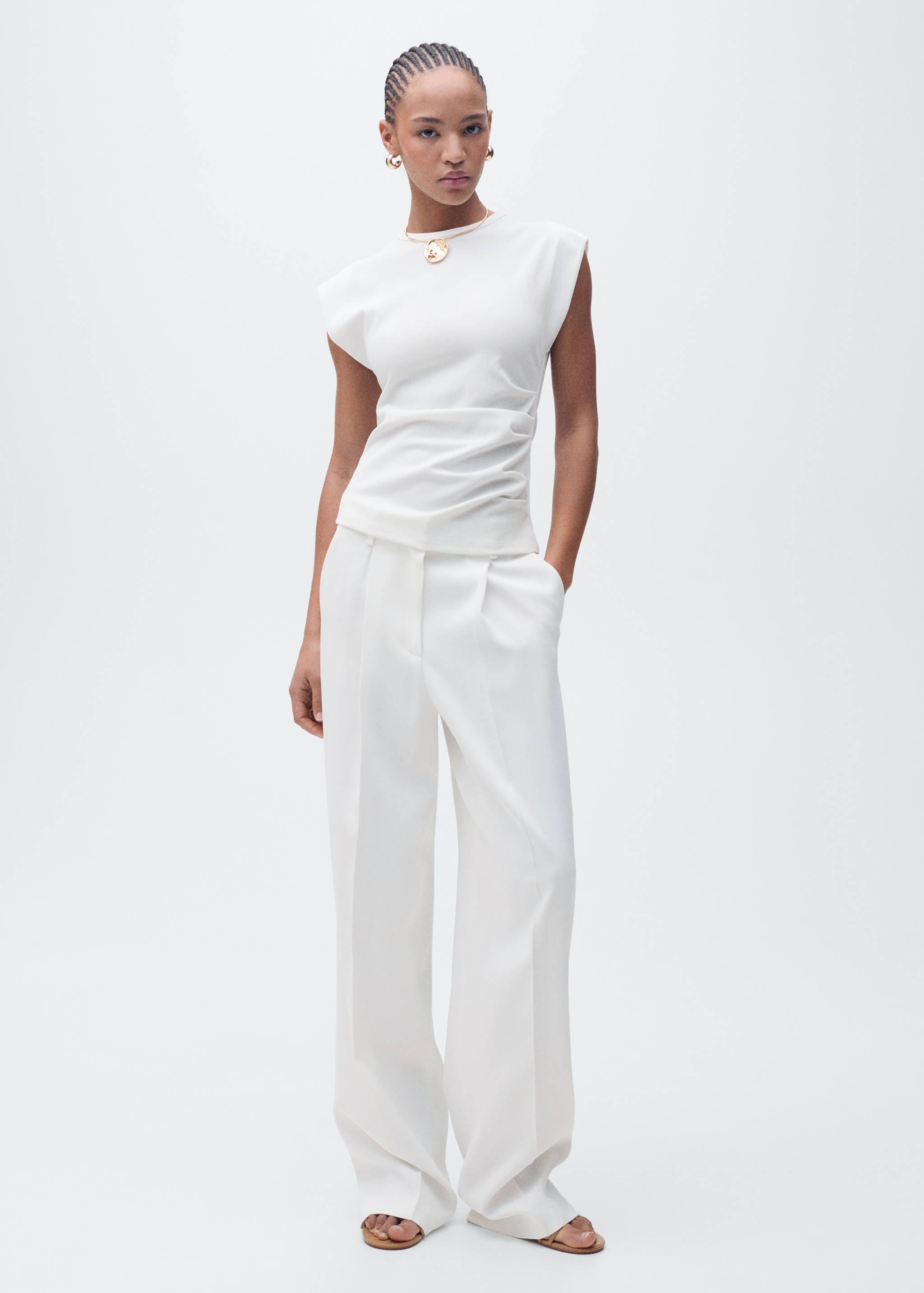 Draped sleeveless t-shirt - General plane