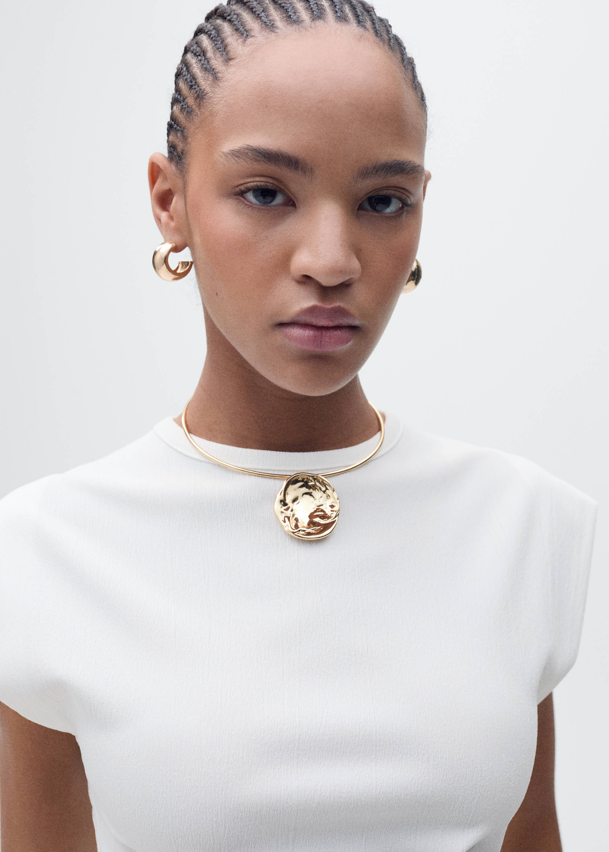 Draped sleeveless t-shirt - Details of the article 1