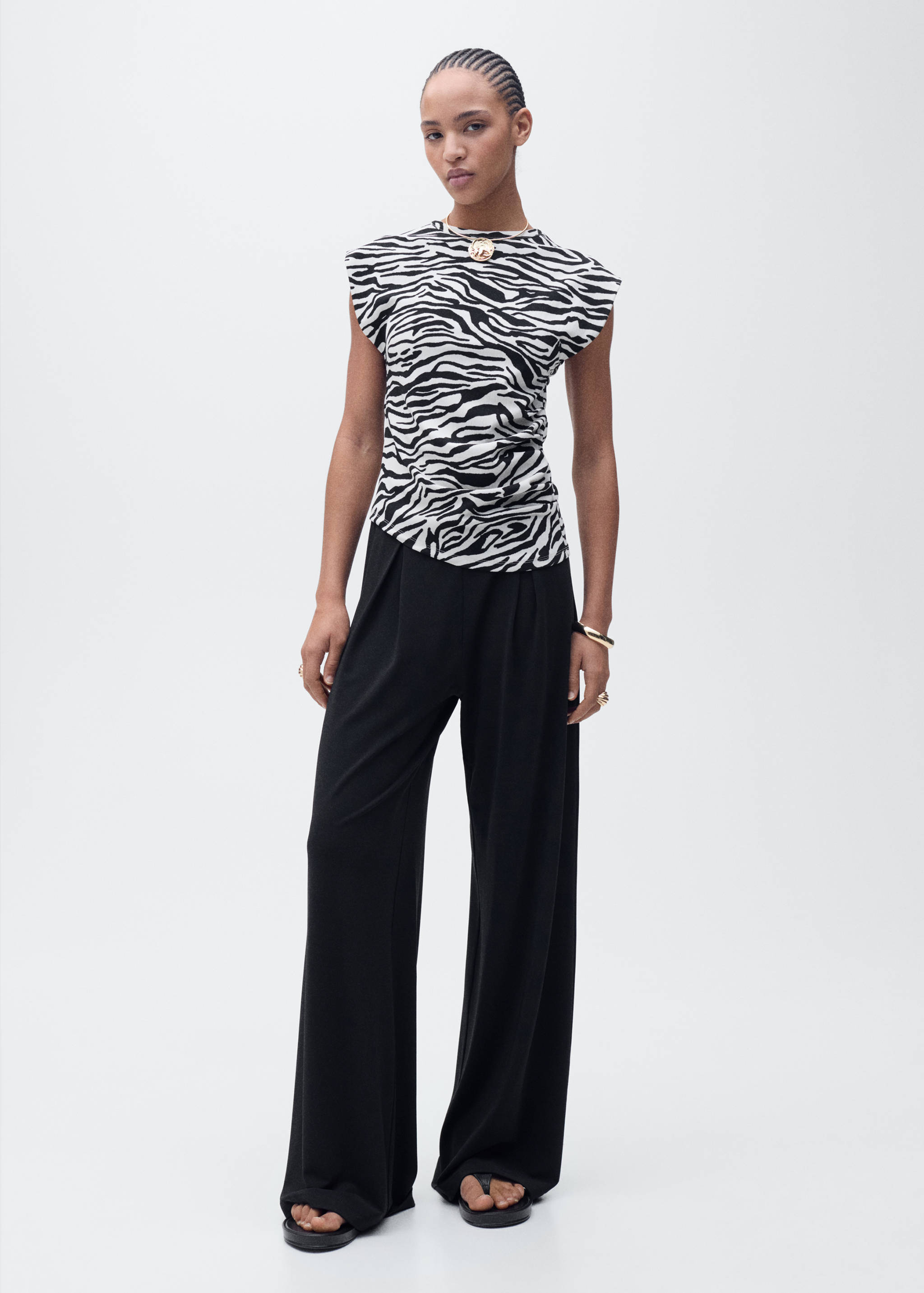 Draped sleeveless t-shirt - General plane