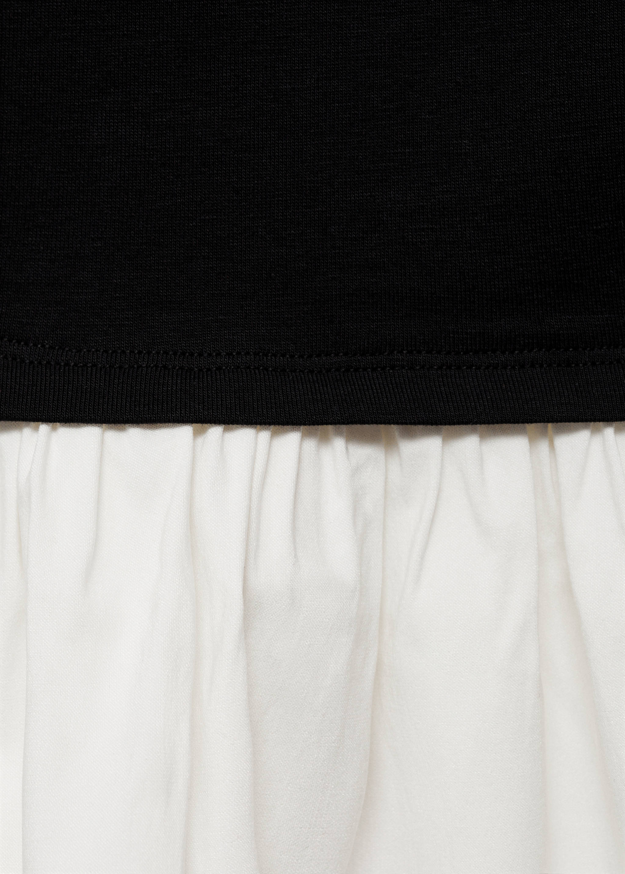 Short combined fabric draped dress - Details of the article 8