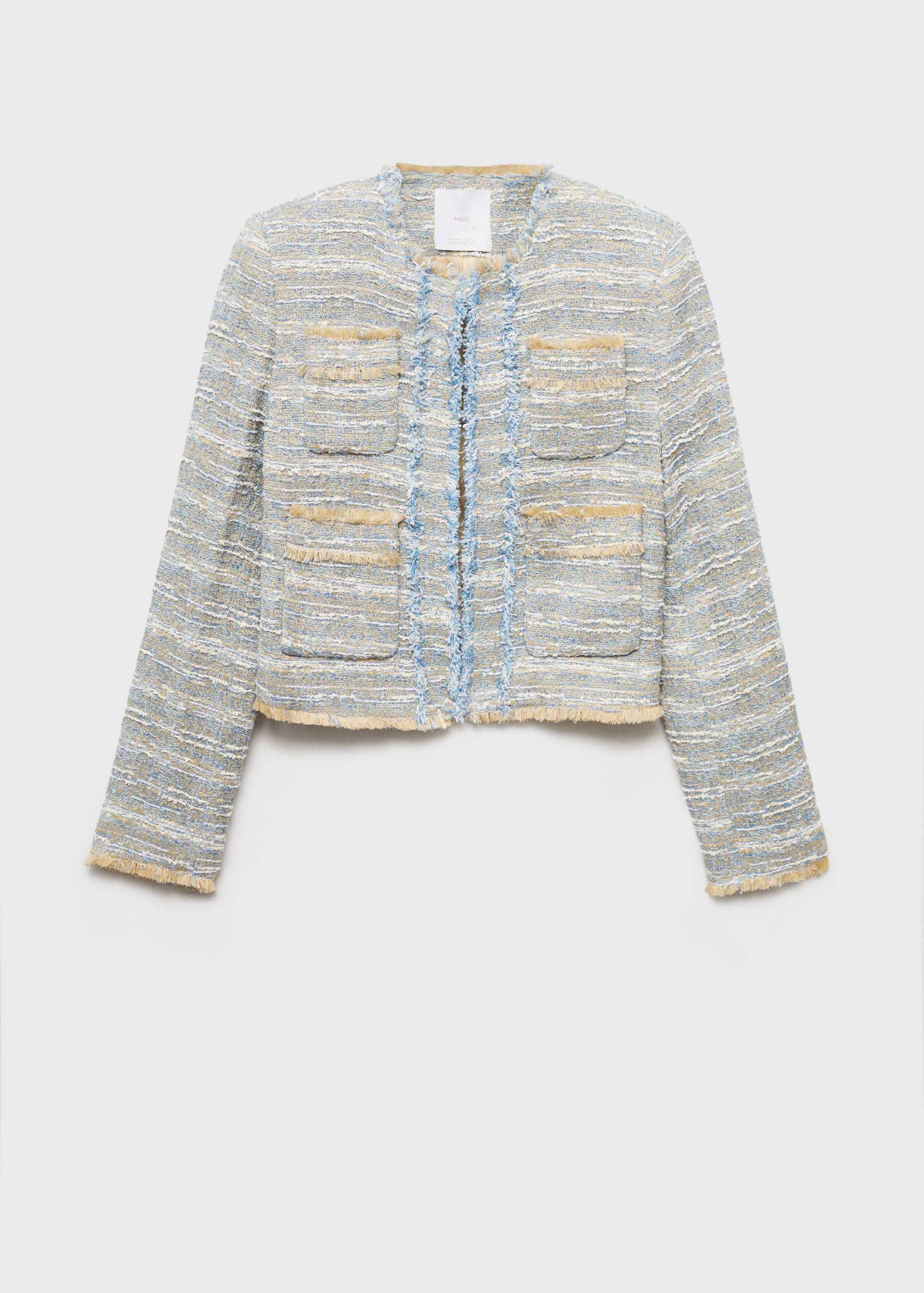Tweed jacket with frayed ends - Article without model