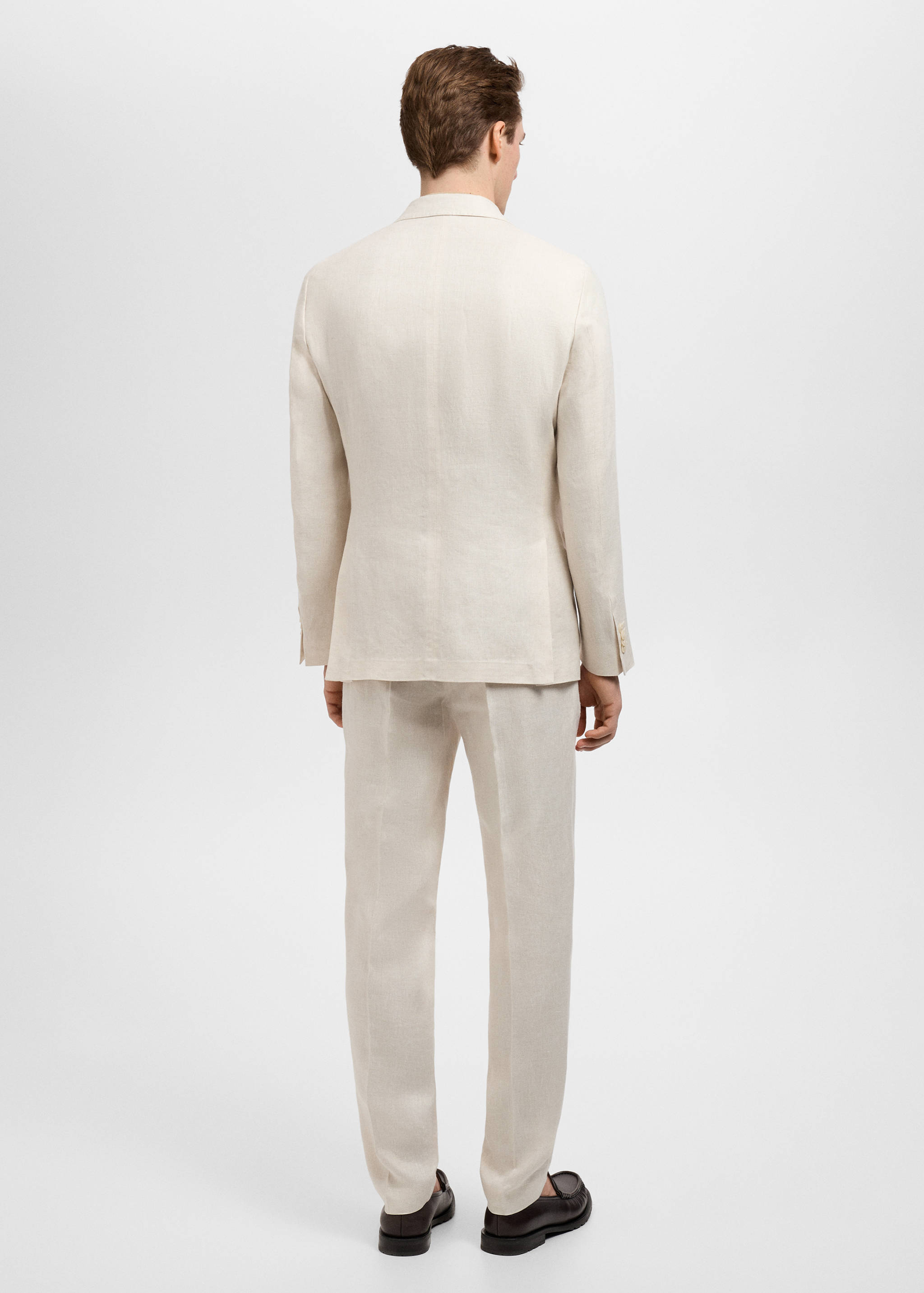 Blazer de fato Amalfi d e100% linho slim fit - Verso do artigo