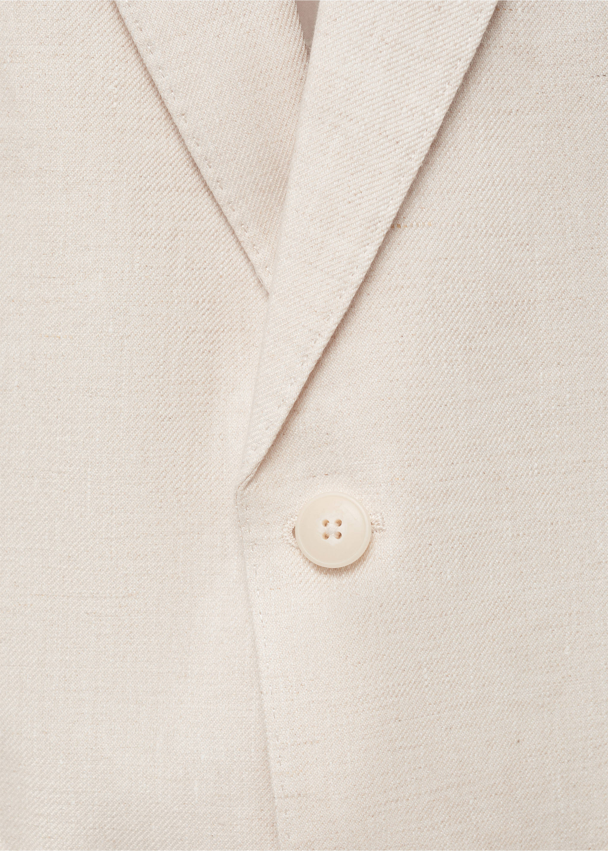 Amalfi 100% linen slim-fit suit jacket - Details of the article 8, Ecru. Ref: 87085918-00.