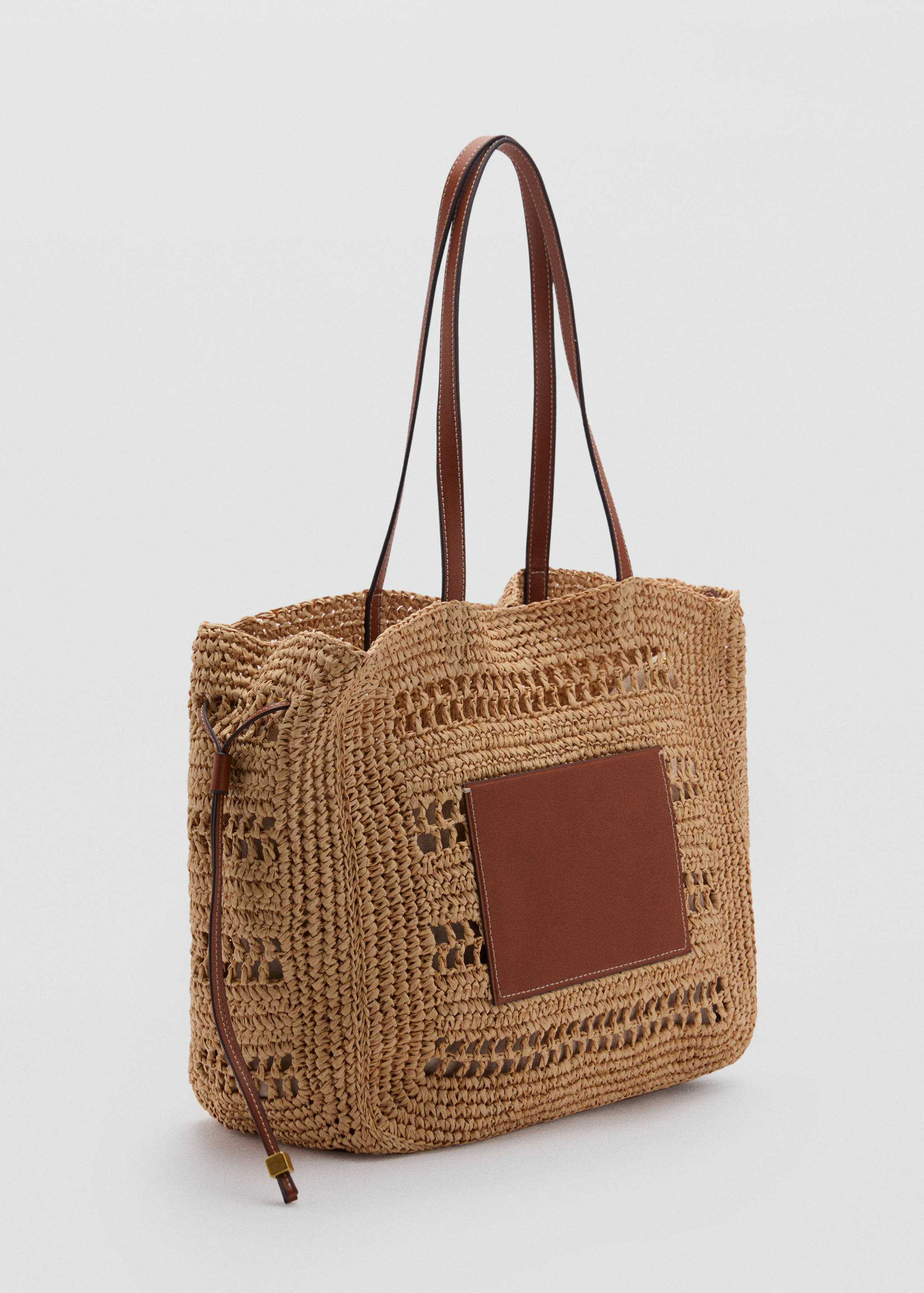 Natural fibre shopper bag - Medium plane