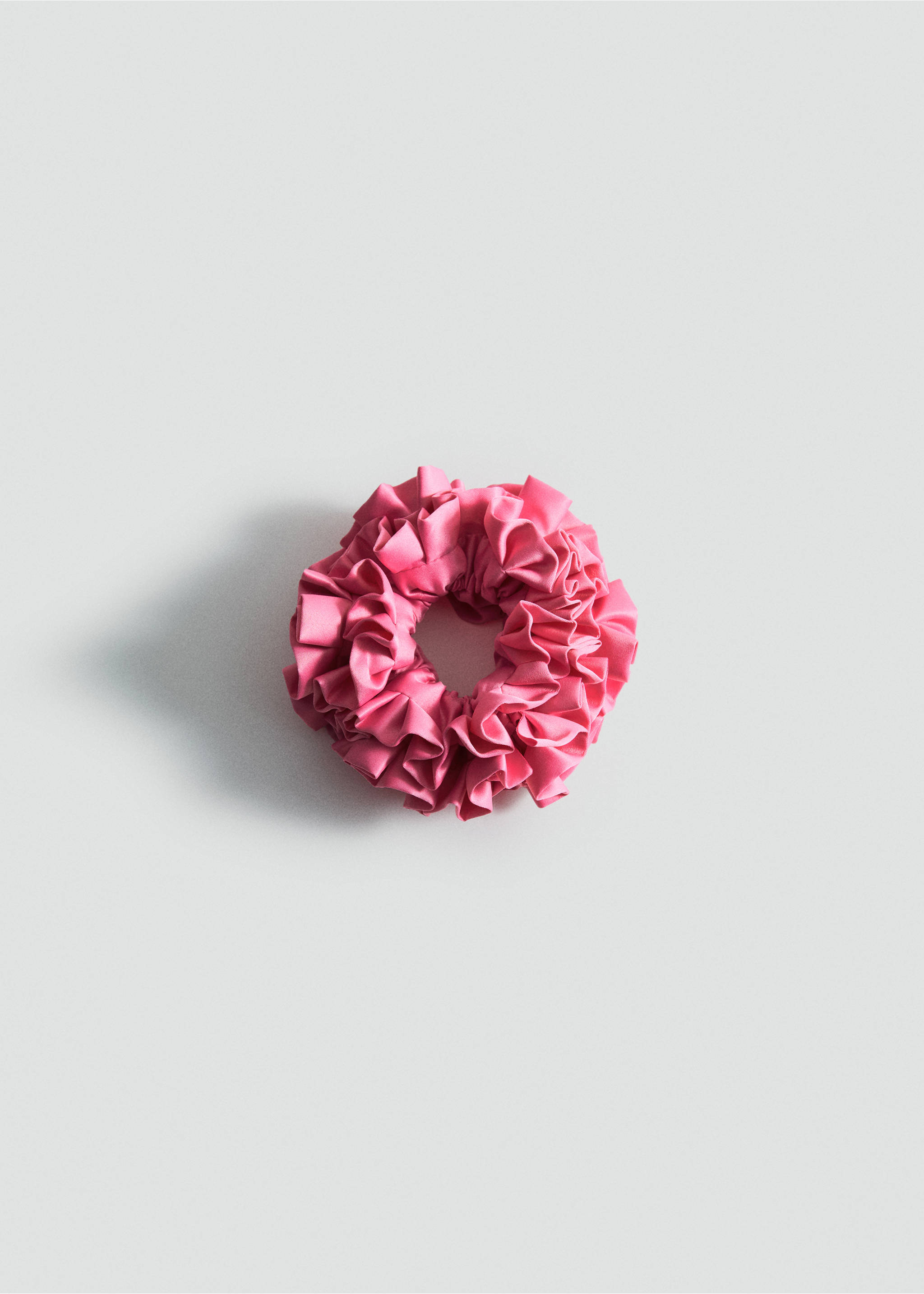 Mini volanlı saç lastiği - Modelsiz ürün, Pembe. Ref: 87085926-00.