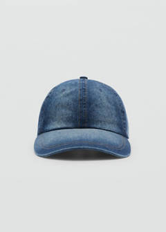 Denim cap with visor — Medium Blue 2